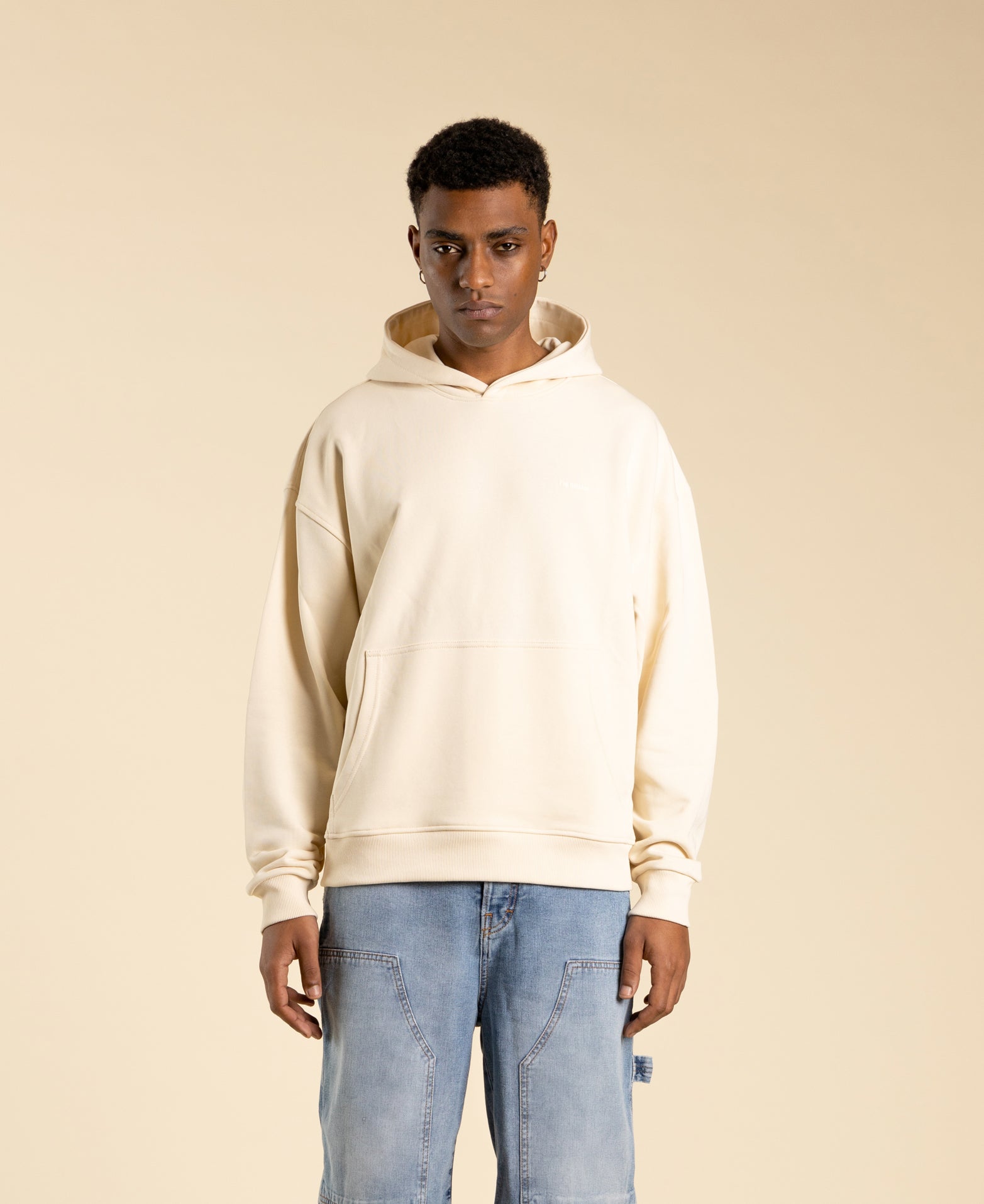 Sweat-shirt oversize en coton - Crème