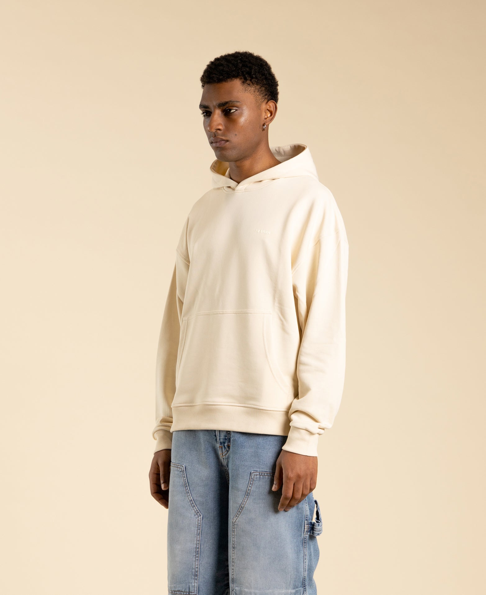 Sweat-shirt oversize en coton - Crème