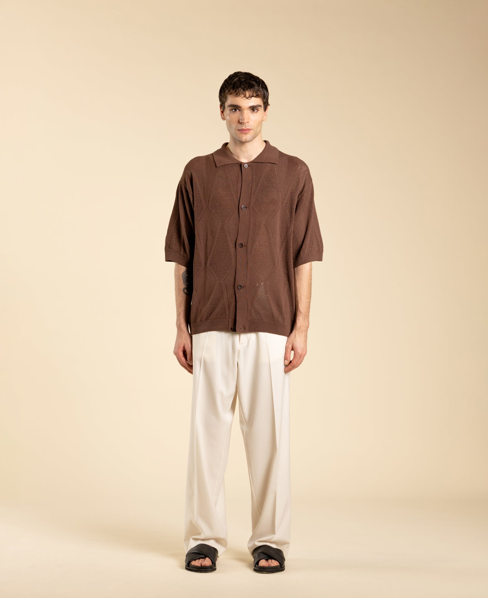 Gilet en maille de coton - Moro