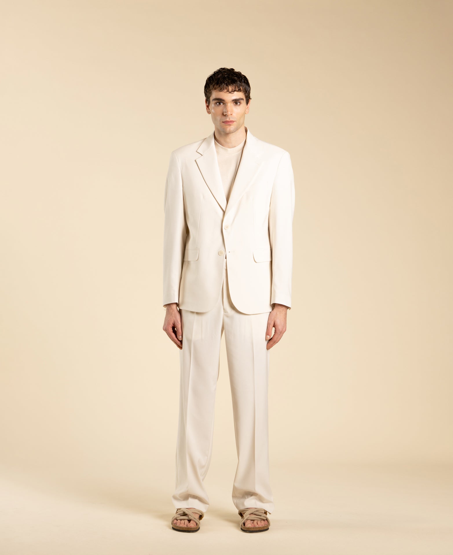 Veste à simple boutonnage - Crème