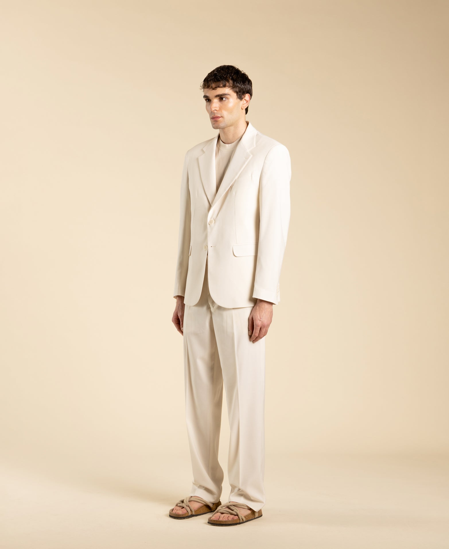Veste à simple boutonnage - Crème