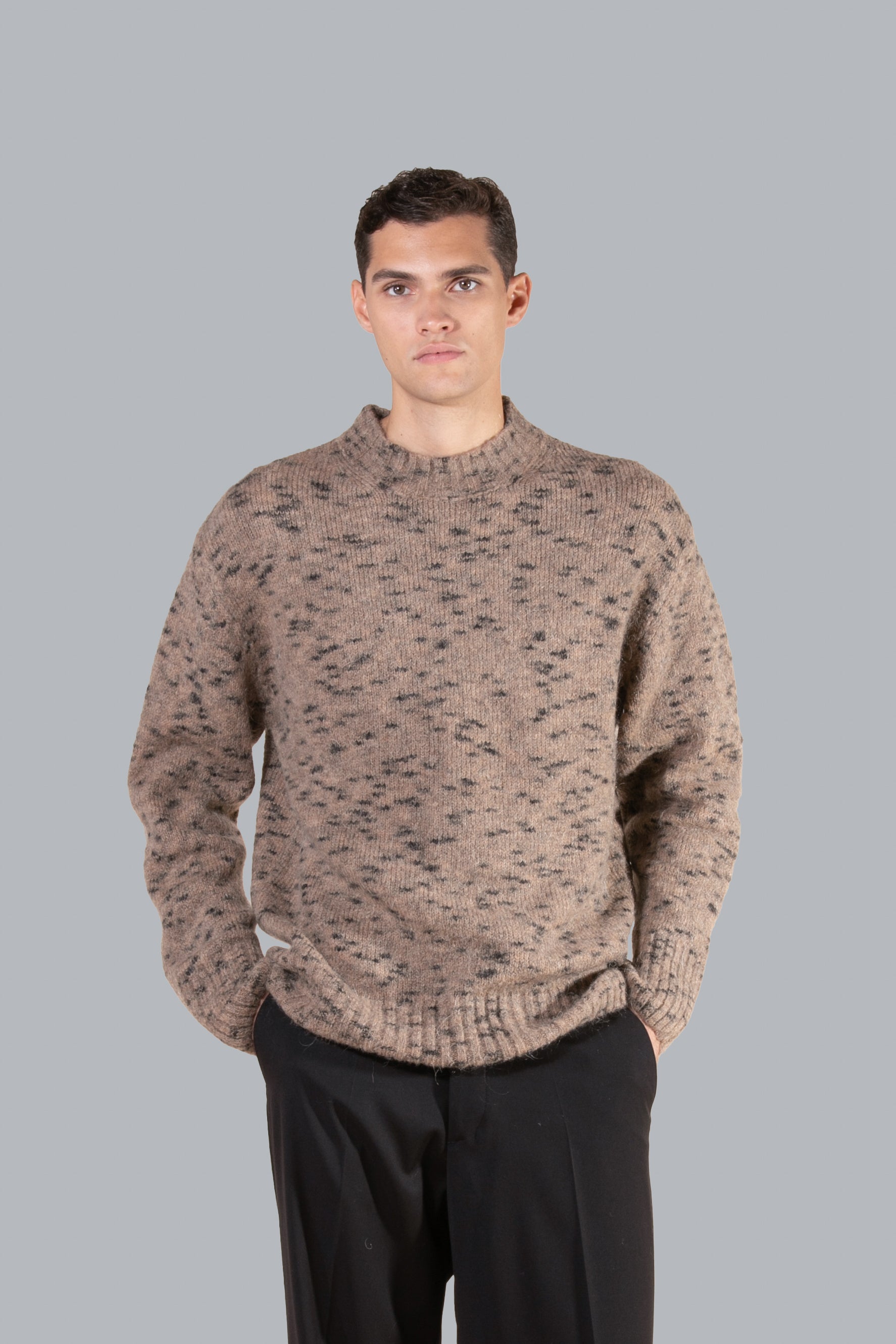 pull à col rond imprimé animal