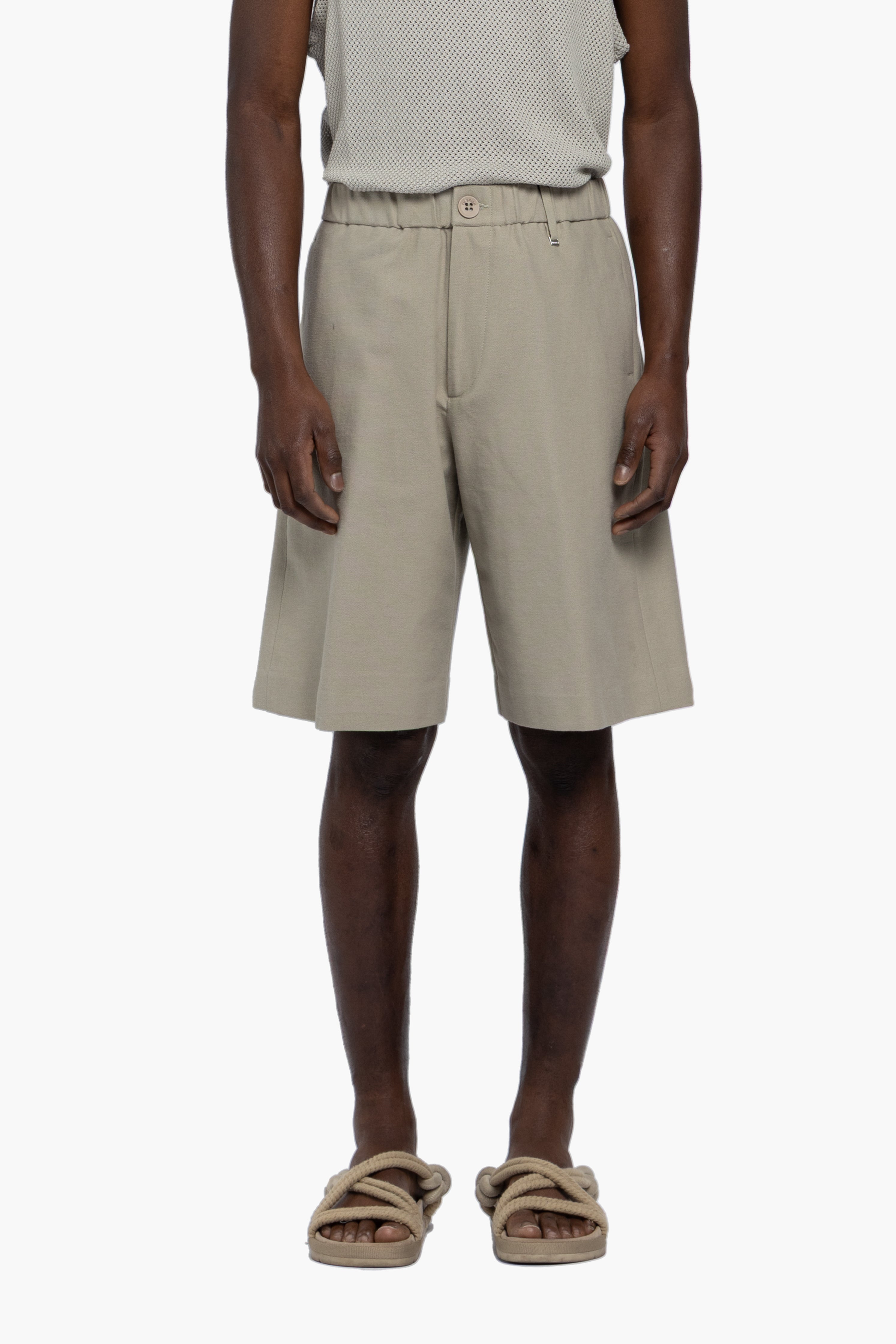 Bermuda in cotone lino - Verde