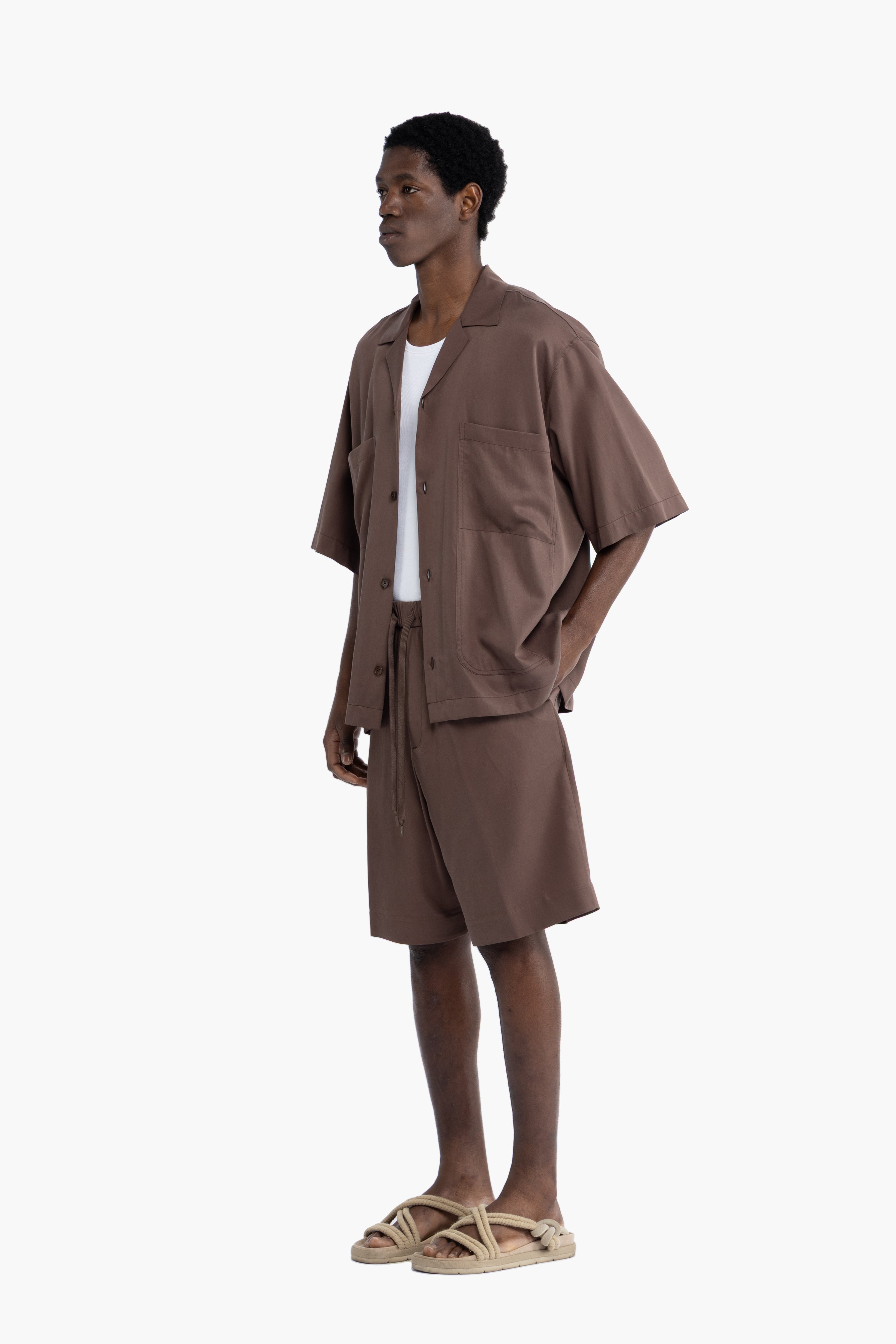 Camicia morbida in lyocell - Moro