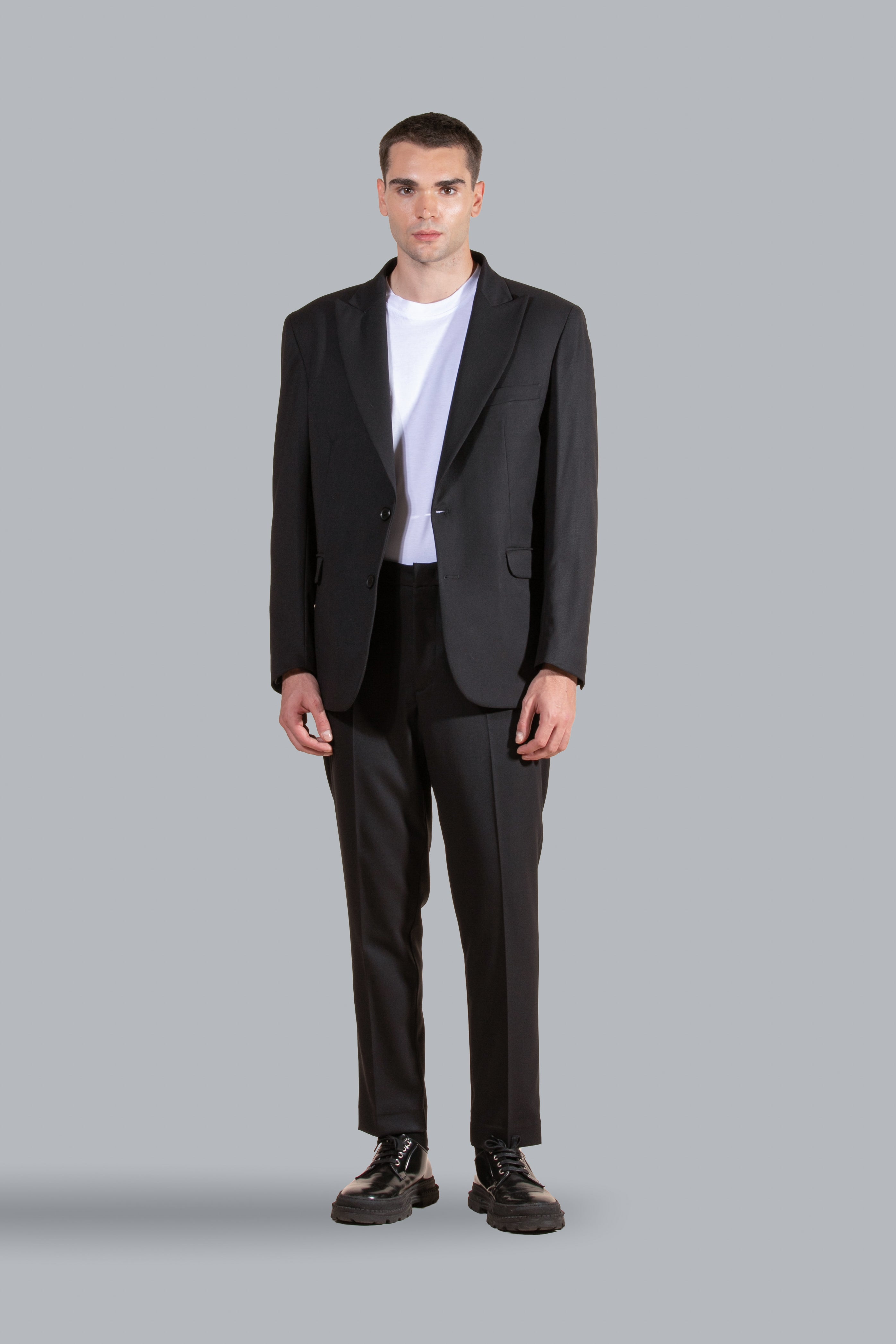 Veste de costume à simple boutonnage - Noire