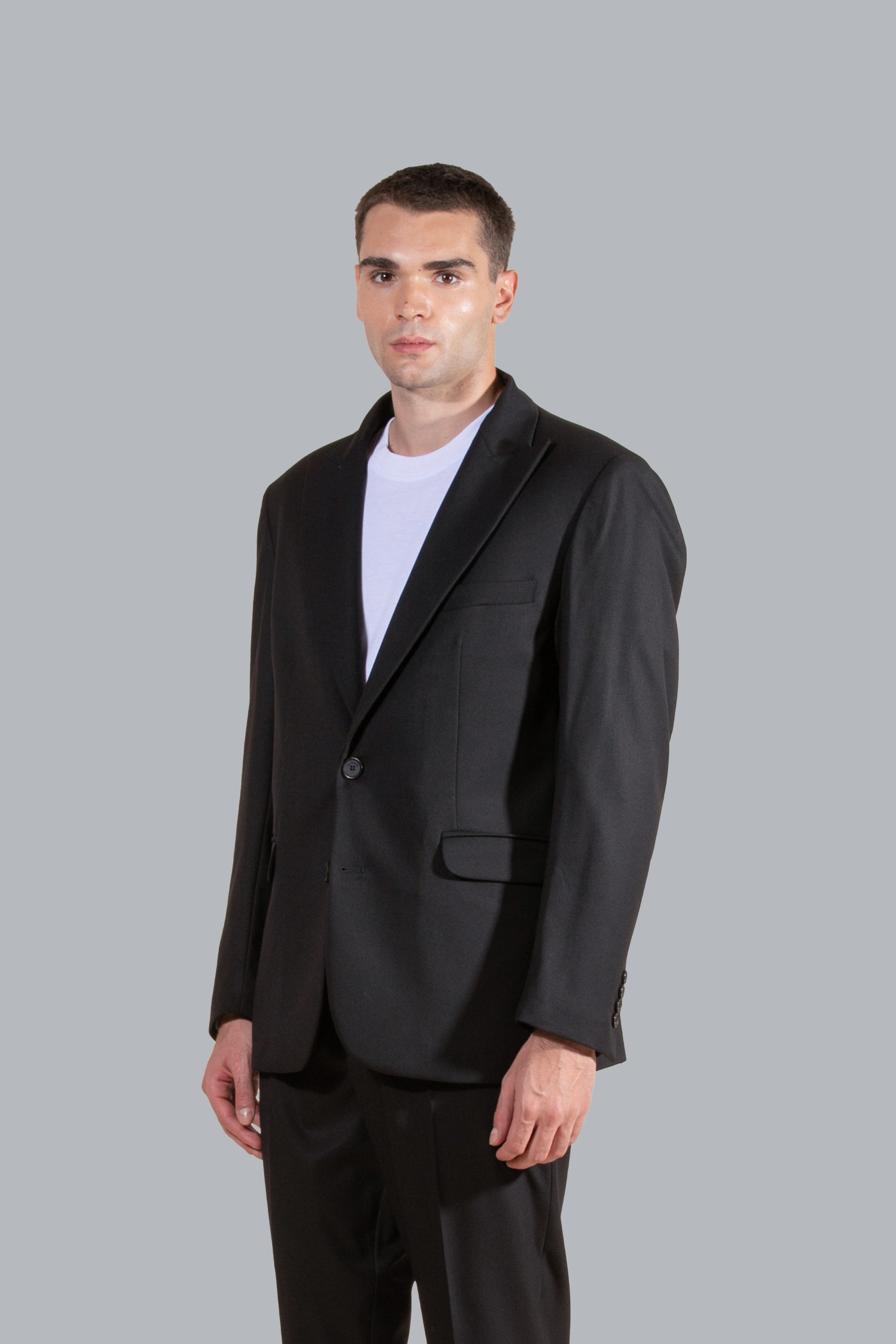 Veste de costume à simple boutonnage - Noire