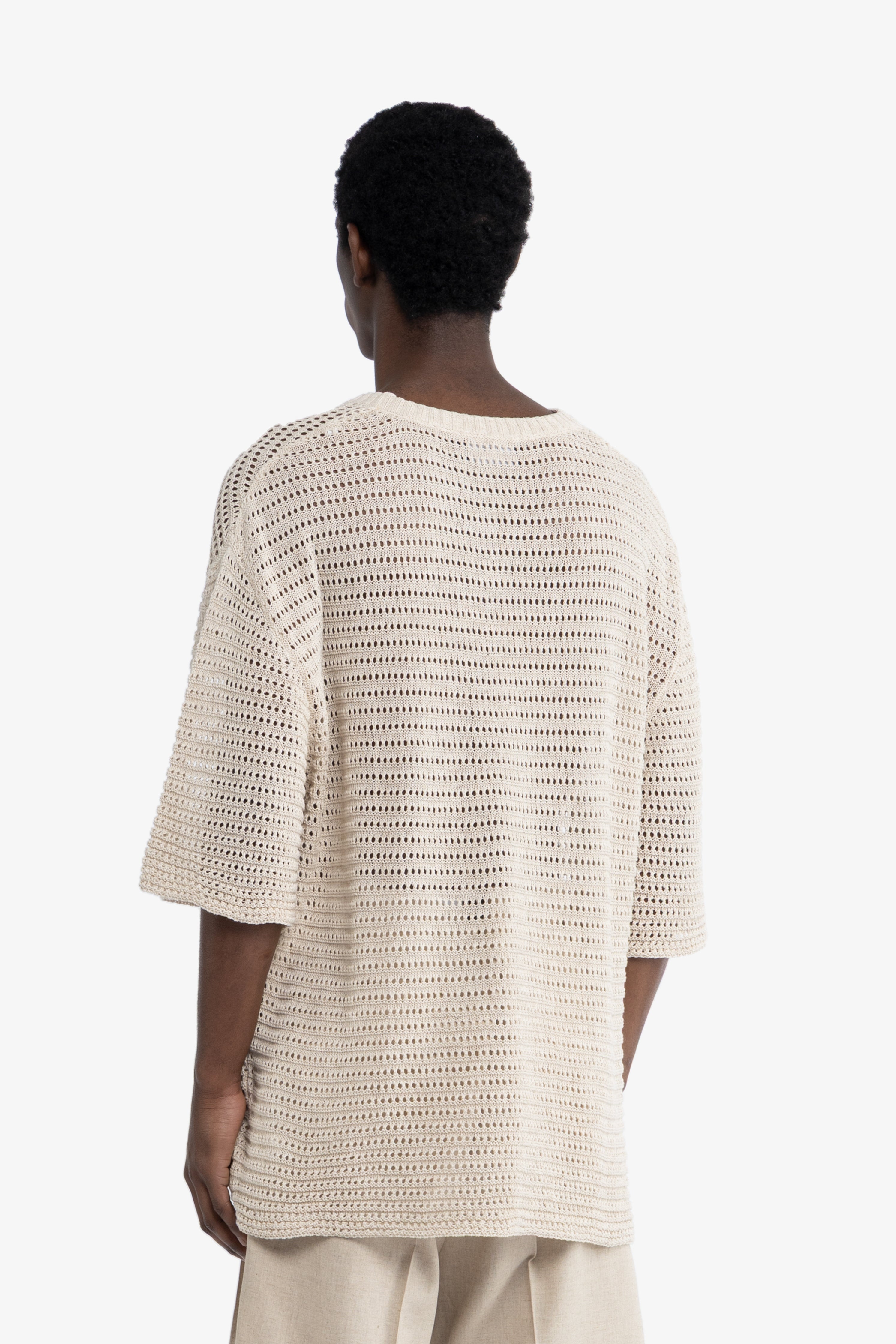 Maglia crochet oversize - Lino