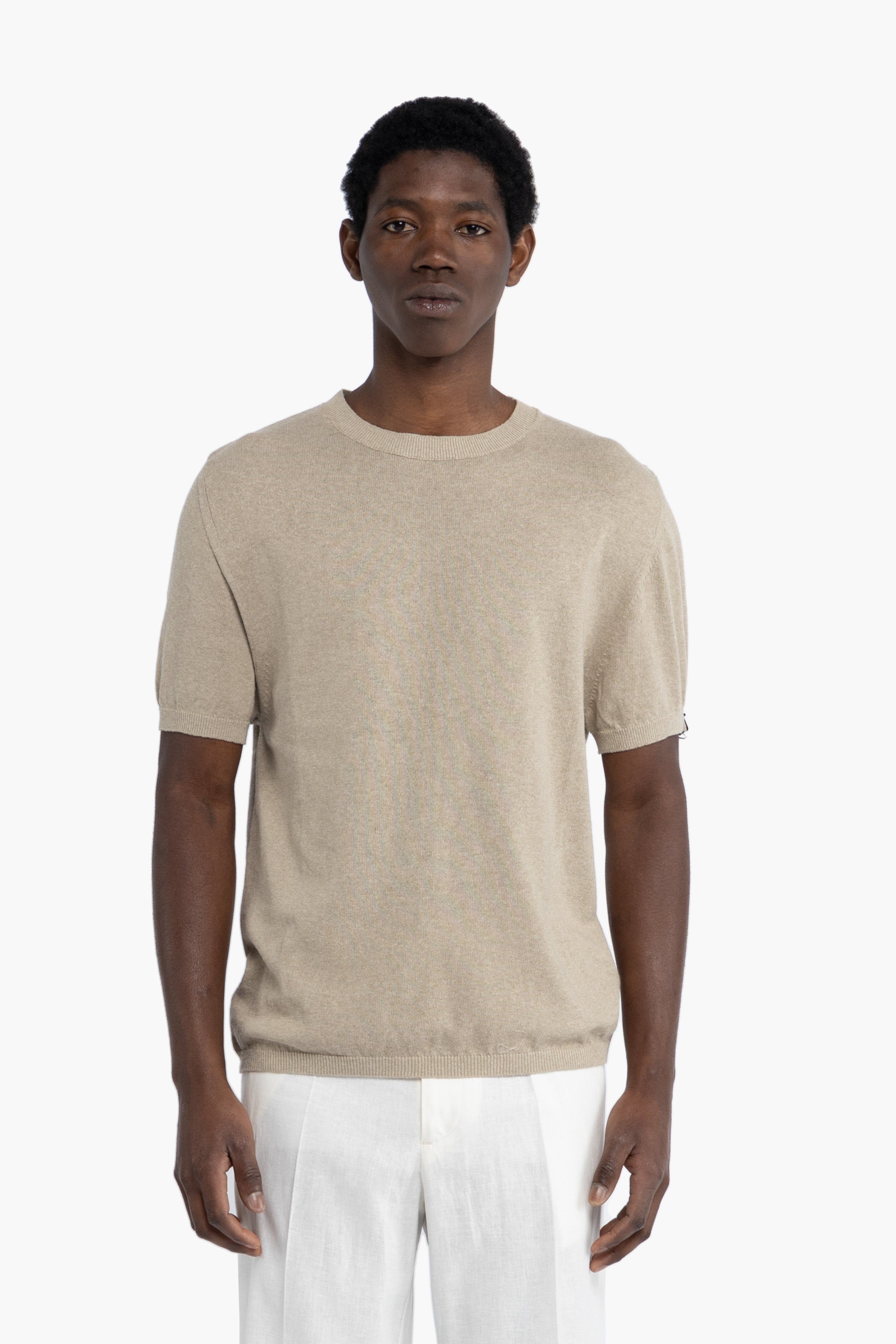 Maglia in filo di cotone - Beige