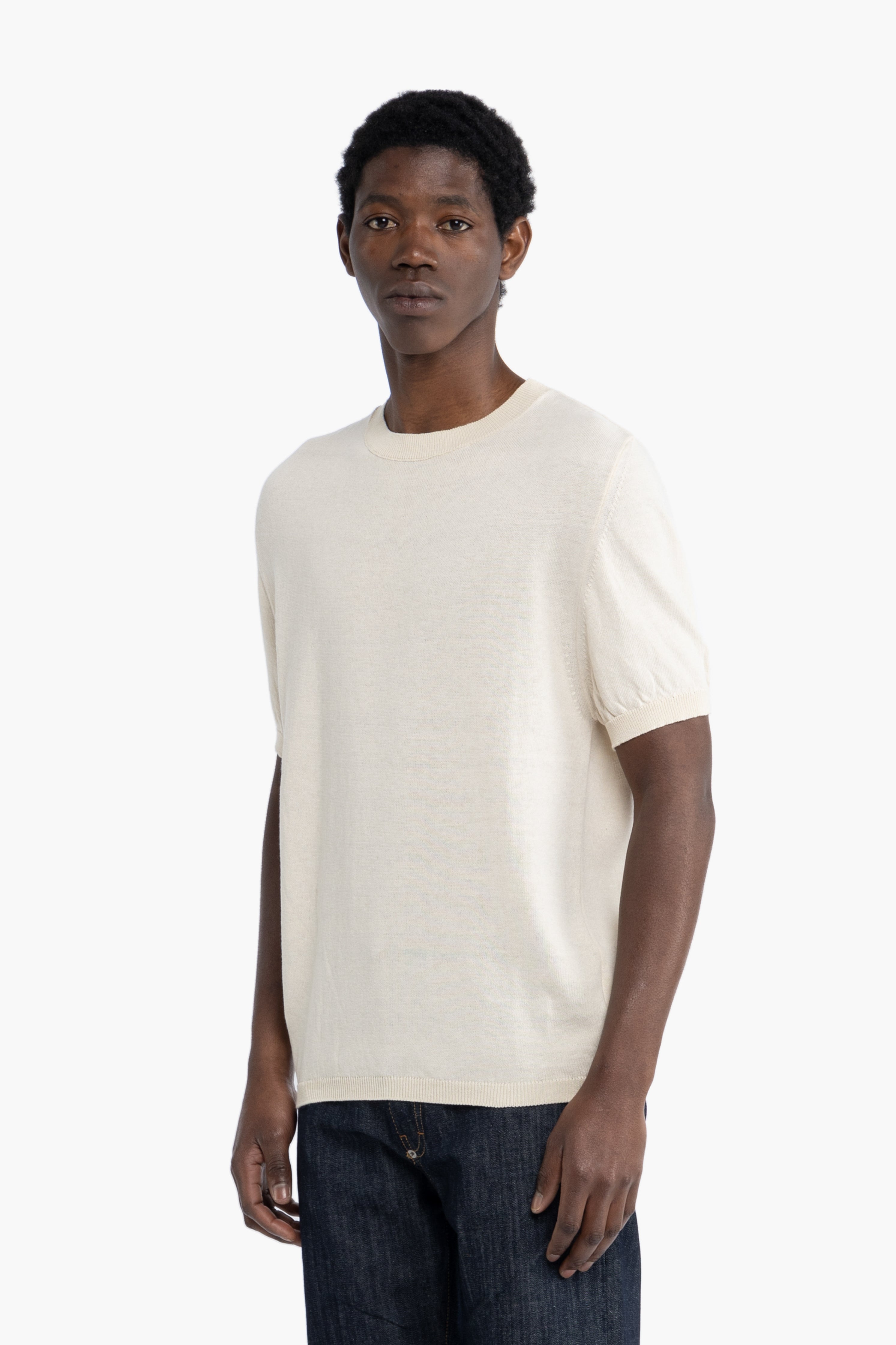 Maglia in filo di cotone - Panna