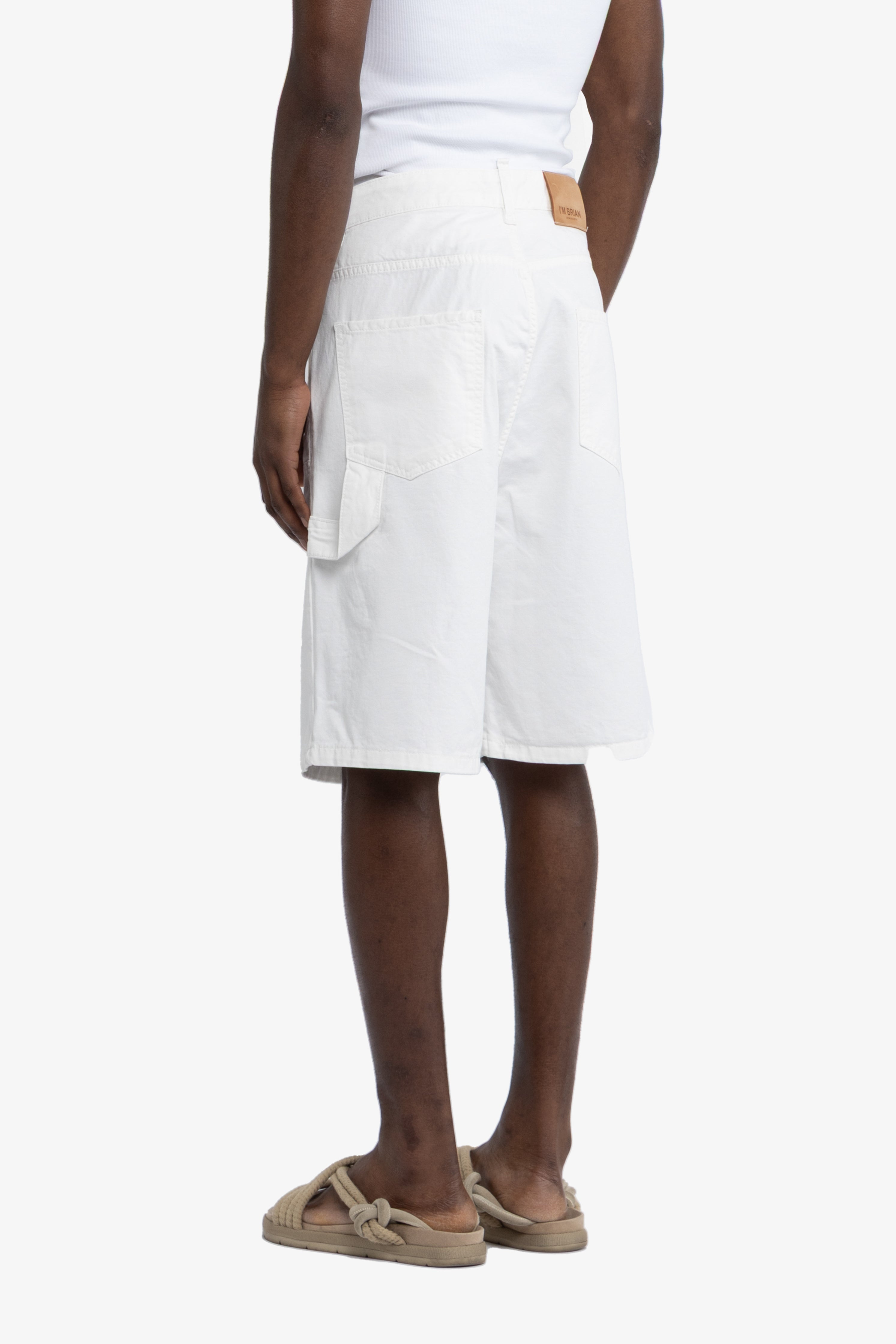 Bermuda carpenter in cotone - Panna