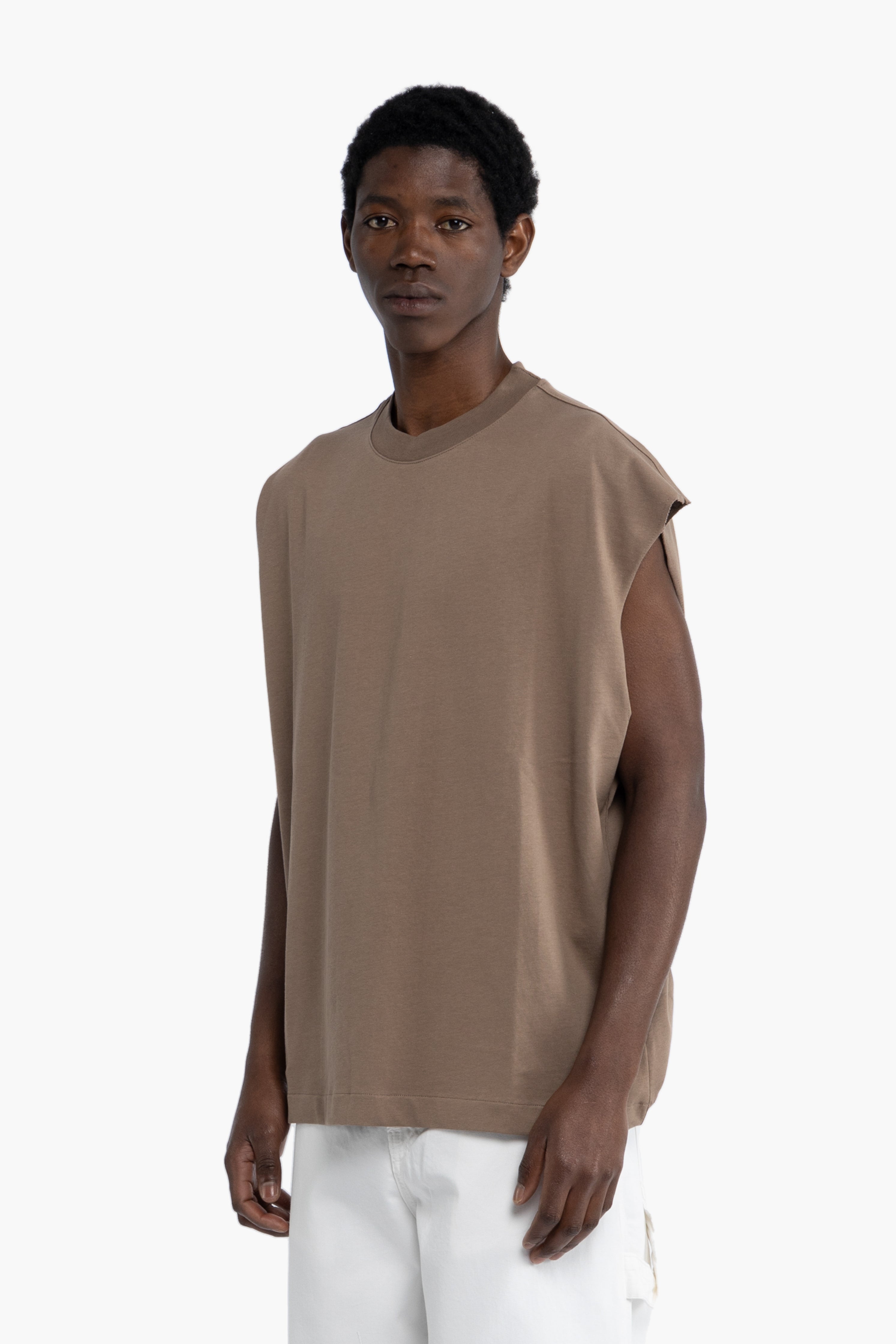 Canotta smanicata oversize - Fango