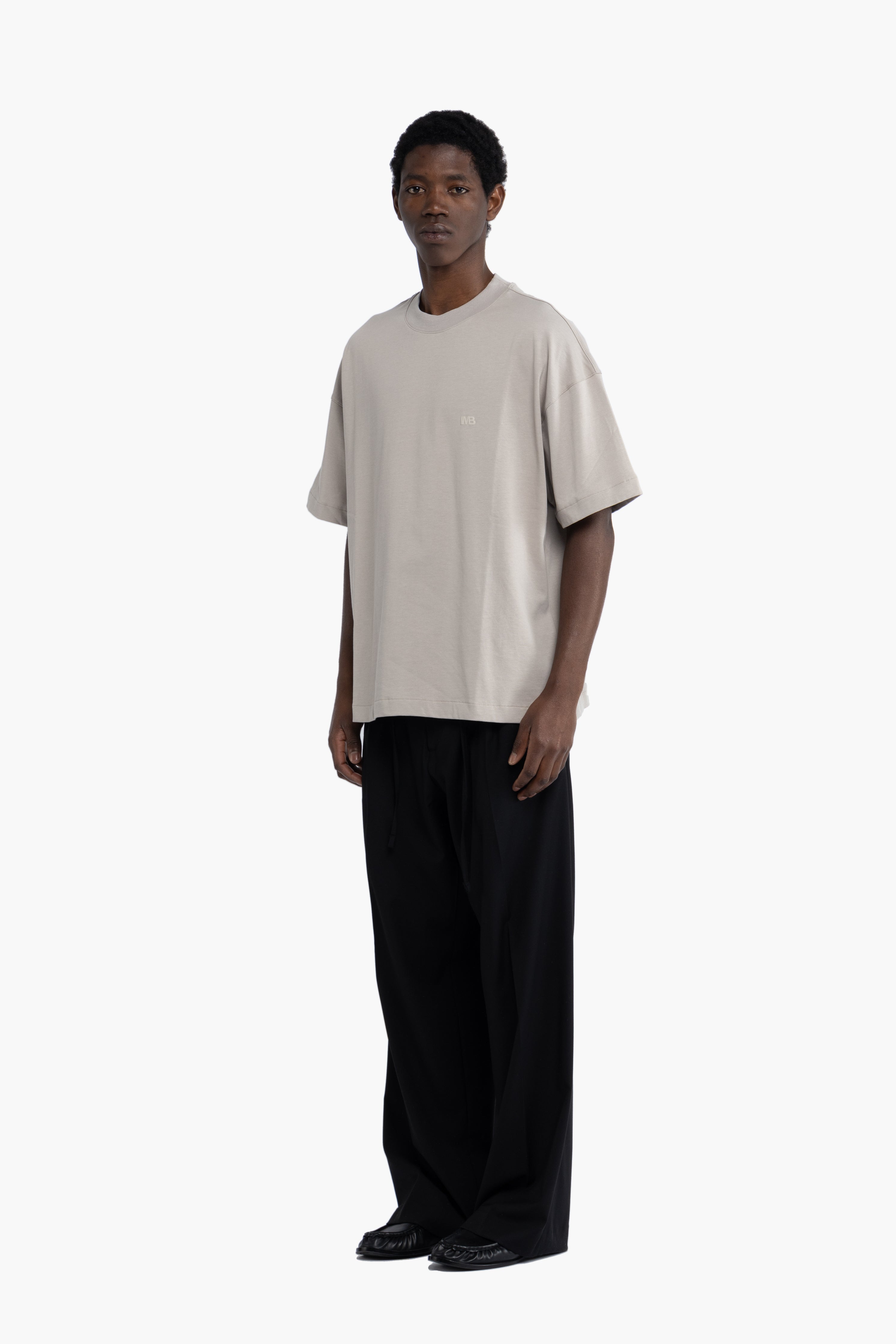 T-shirt oversize logo - Beige