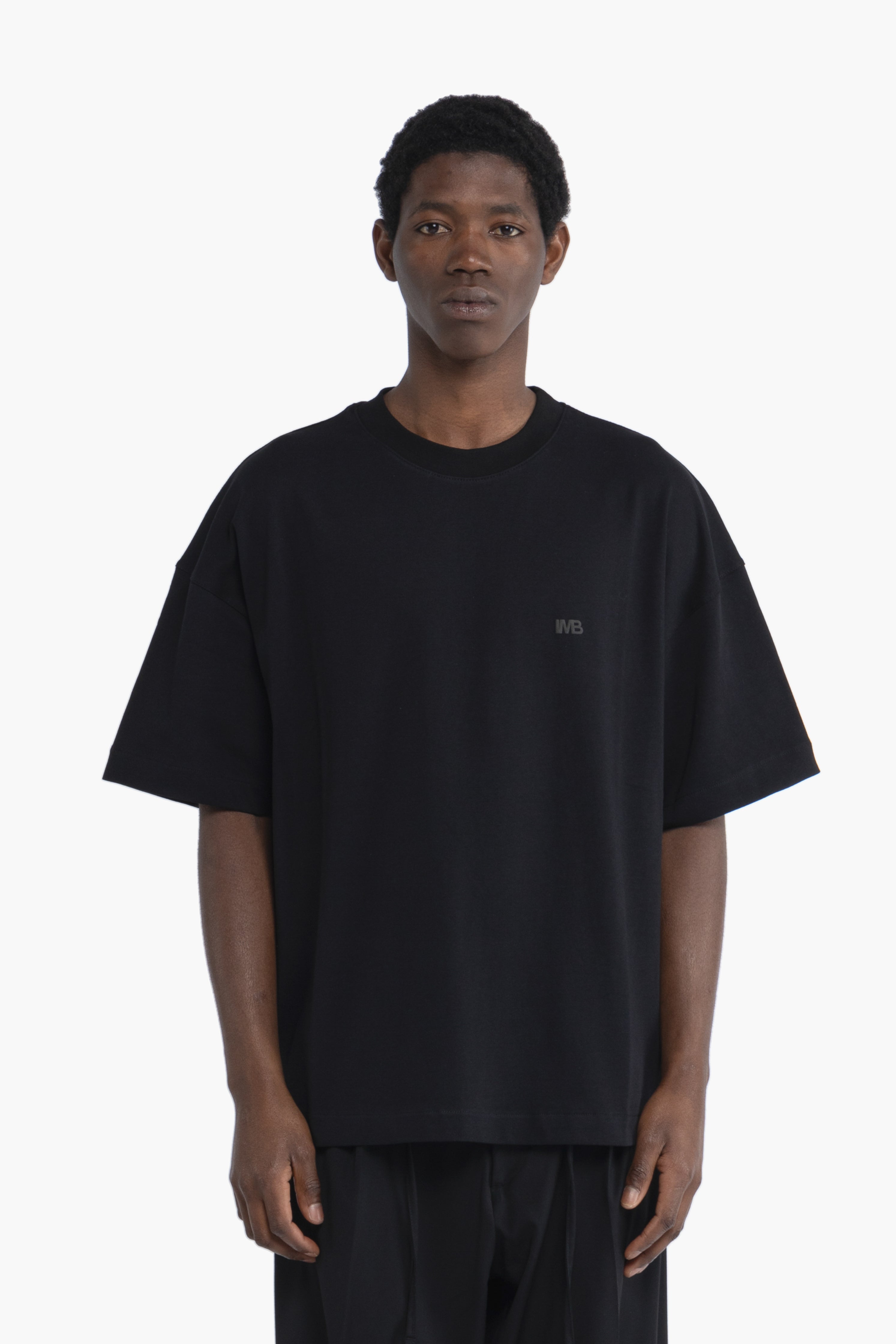 T-shirt oversize logo - Nero