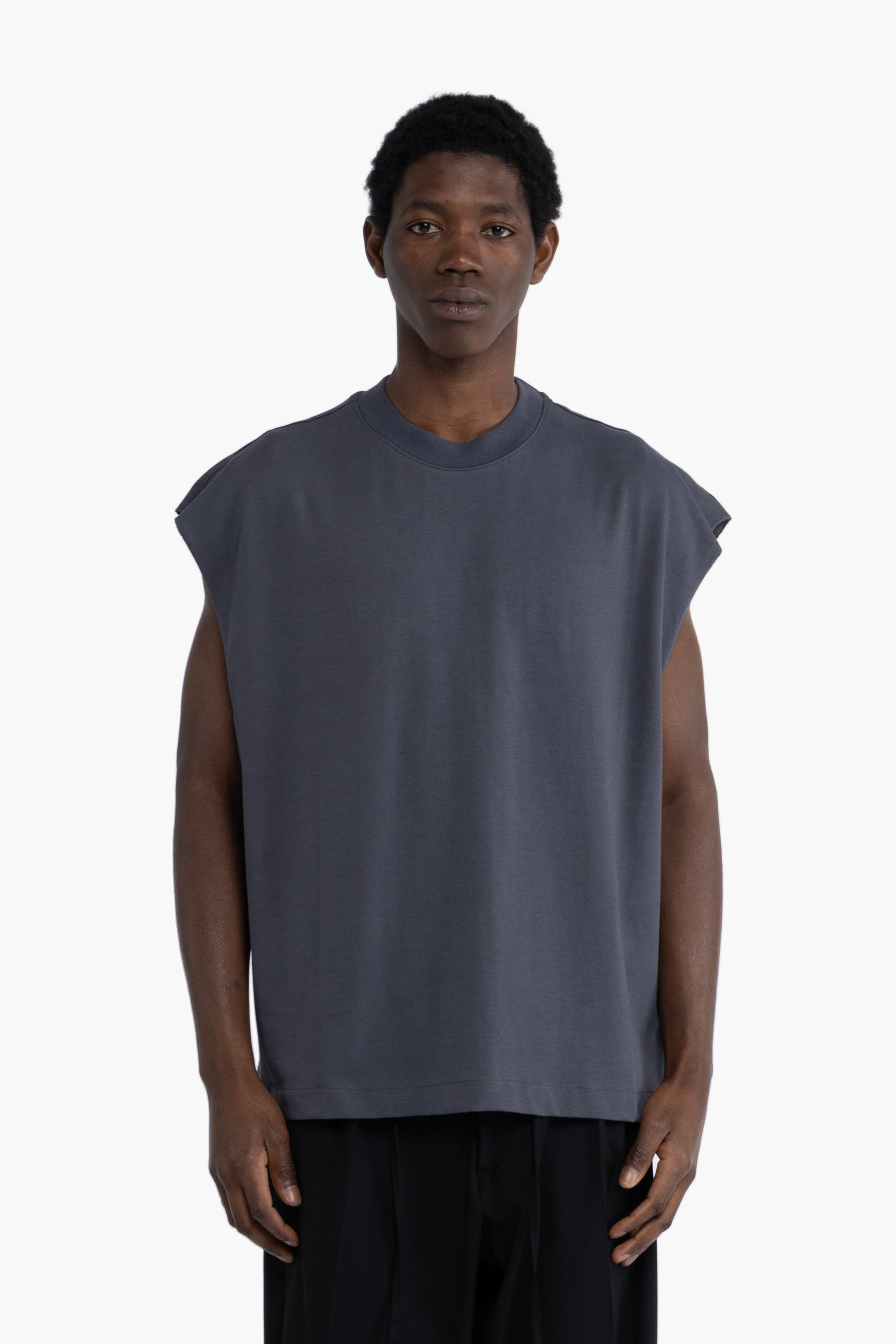 Canotta smanicata oversize - Piombo