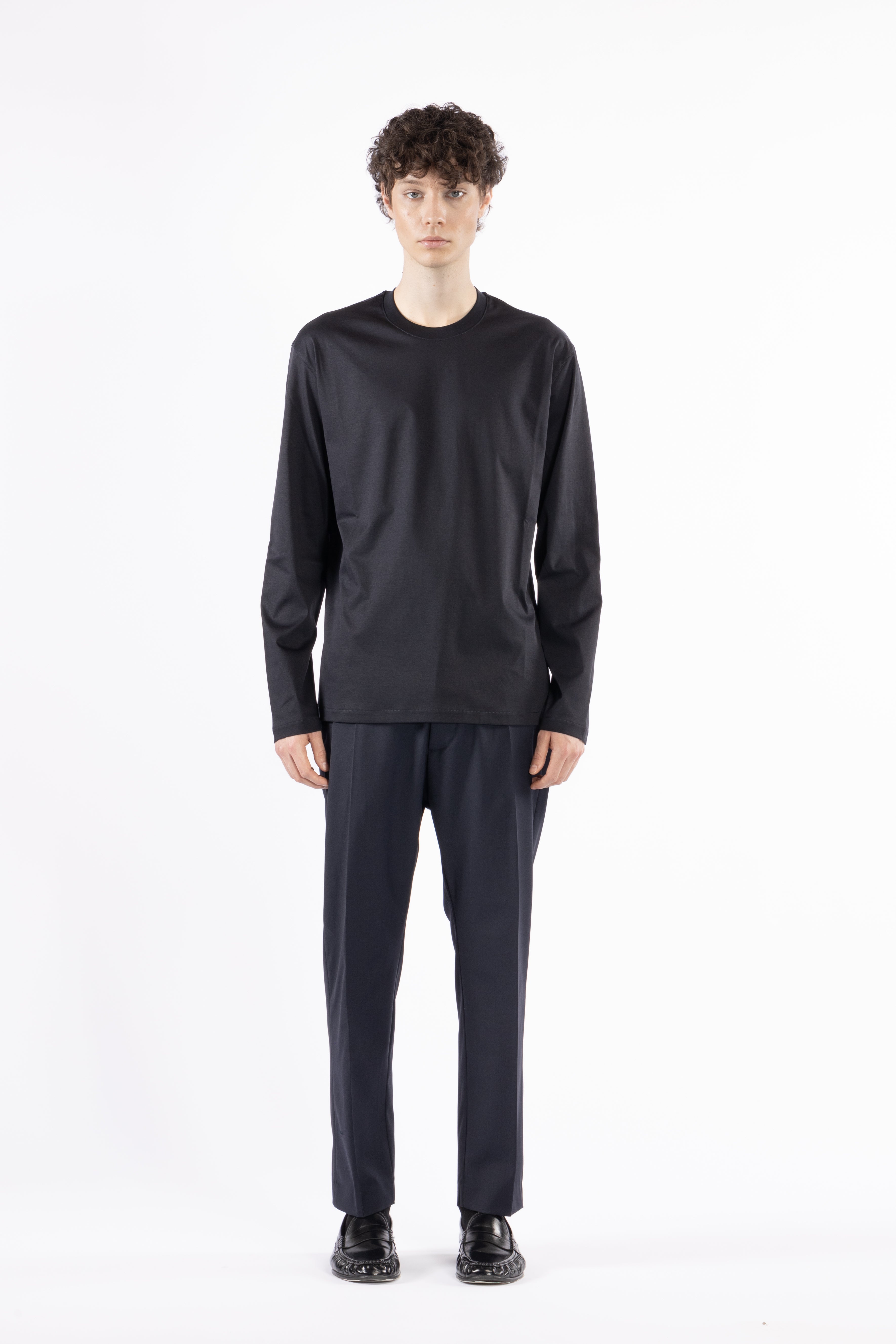 T-shirt in cotone mercerizzato - Blu