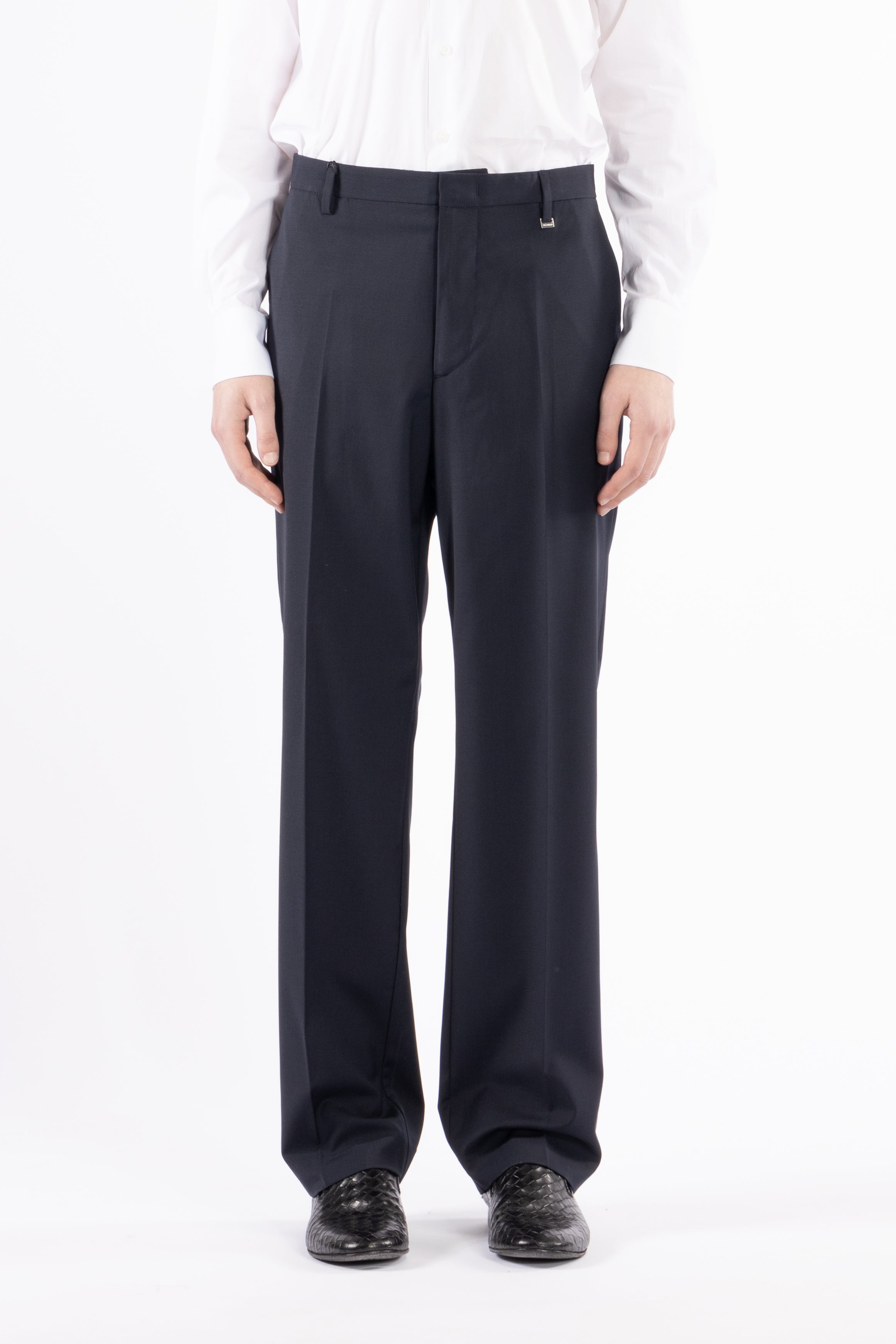 Pantalone da abito misto lana - Blu