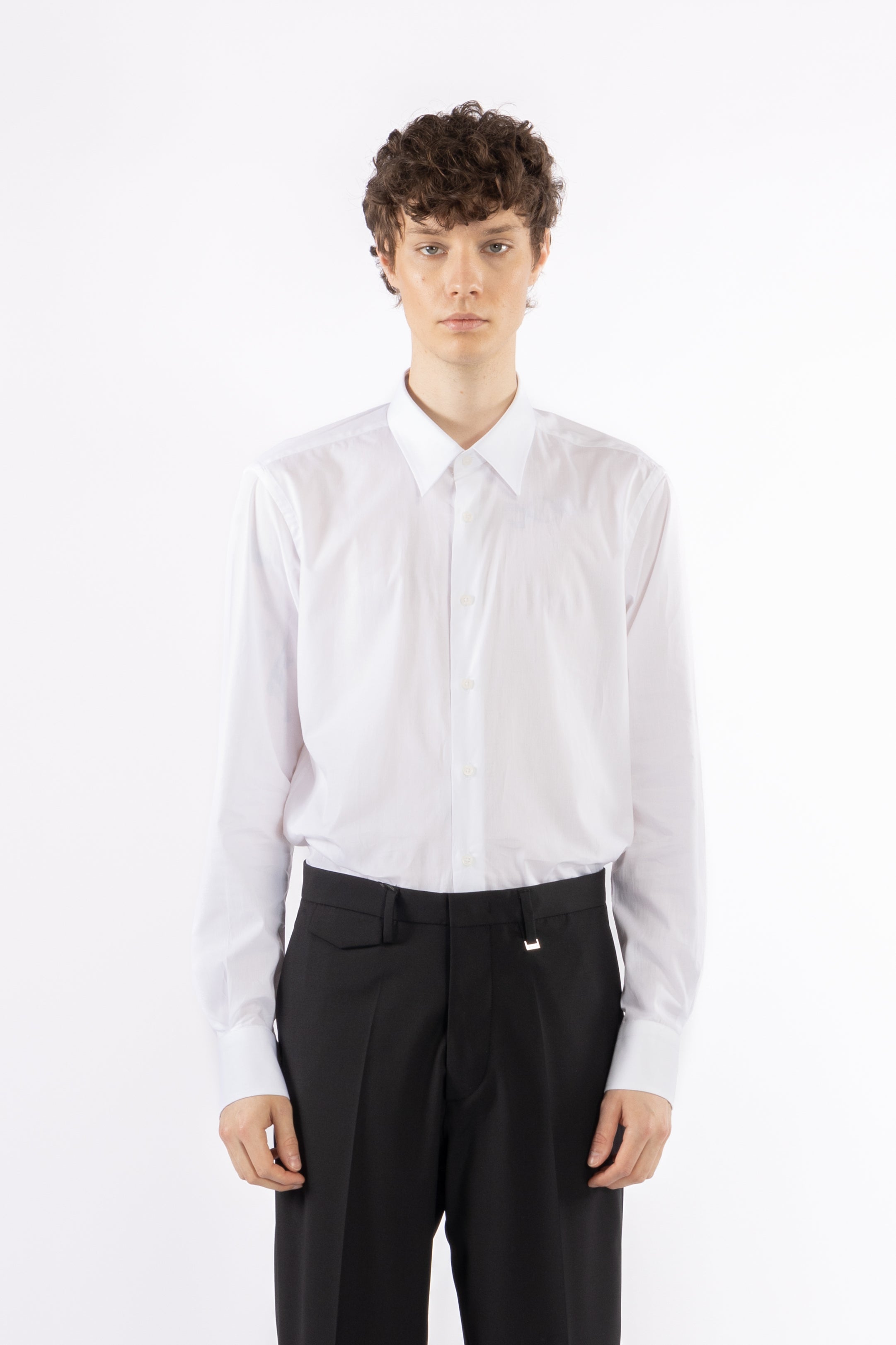 Camicia da abito regular fit in cotone - Bianco