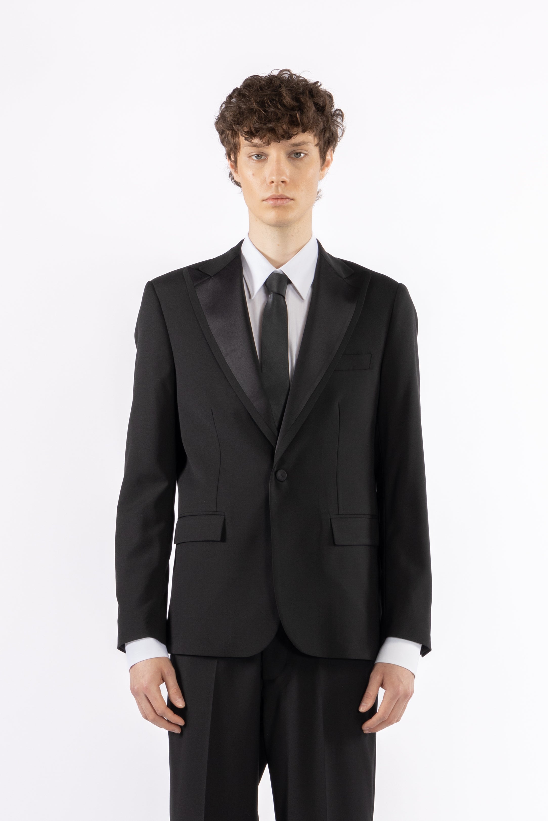 Giacca da abito misto lana - Nero