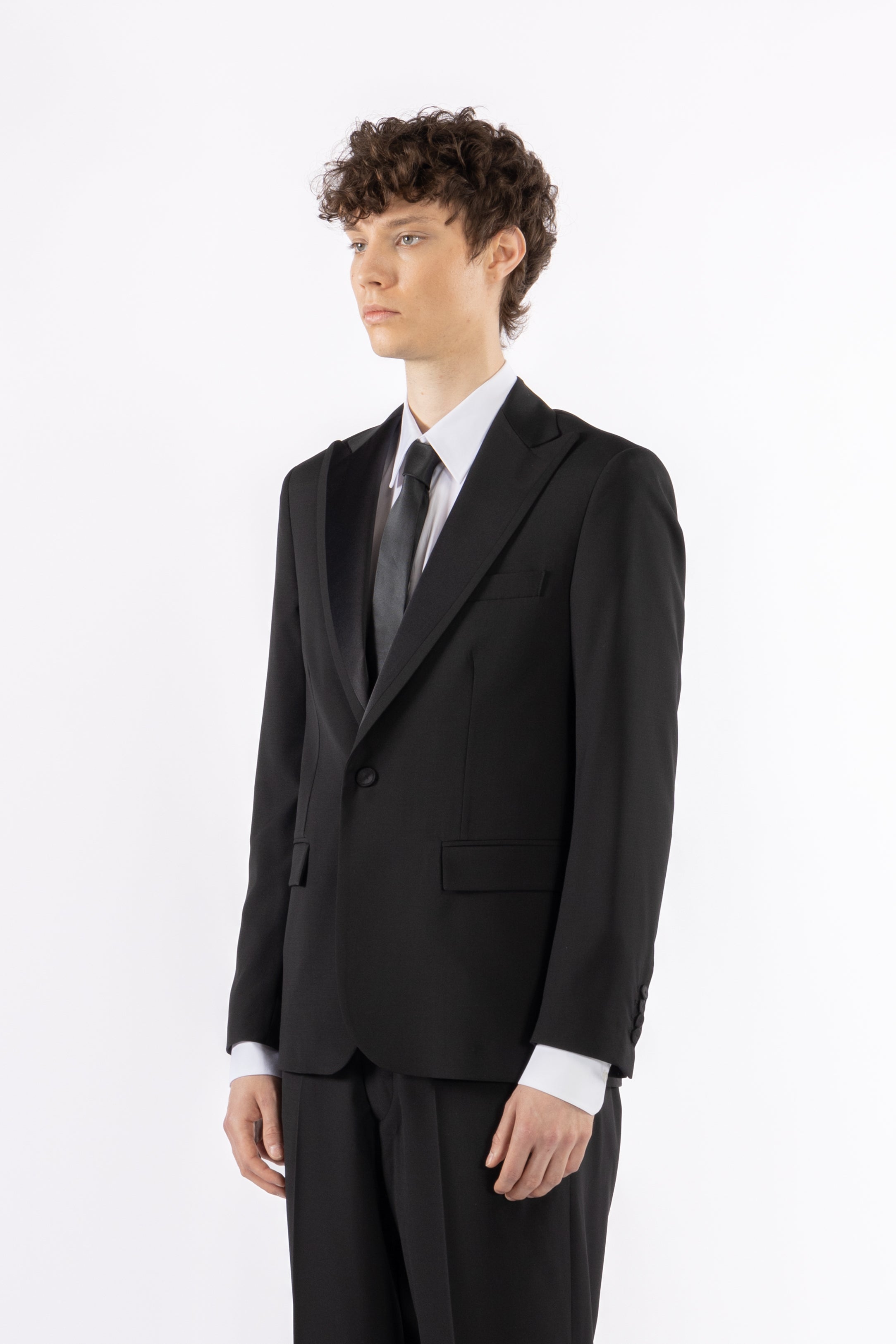 Giacca da abito misto lana - Nero