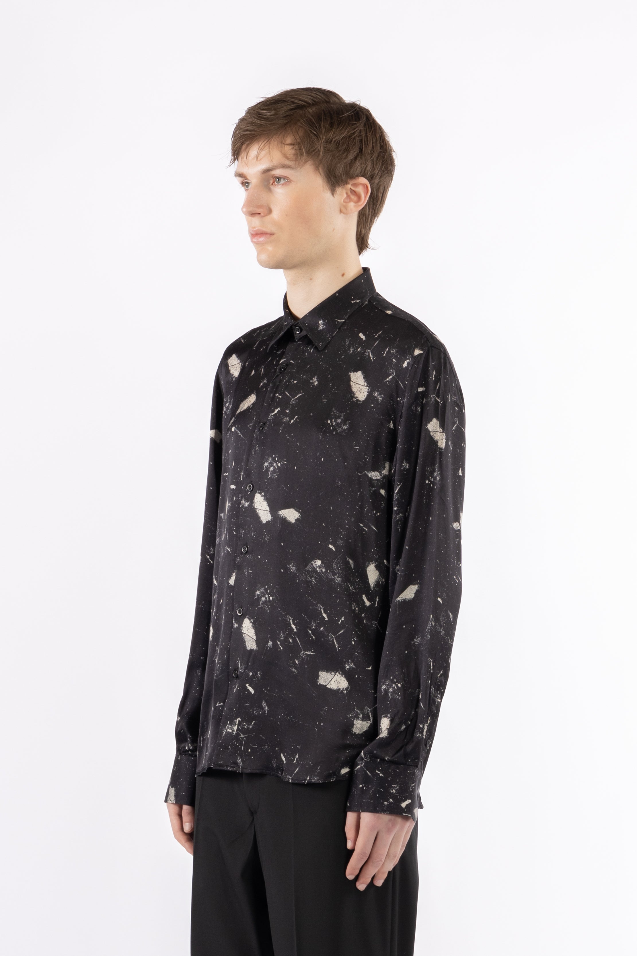 Camicia fluida in viscosa con stampa