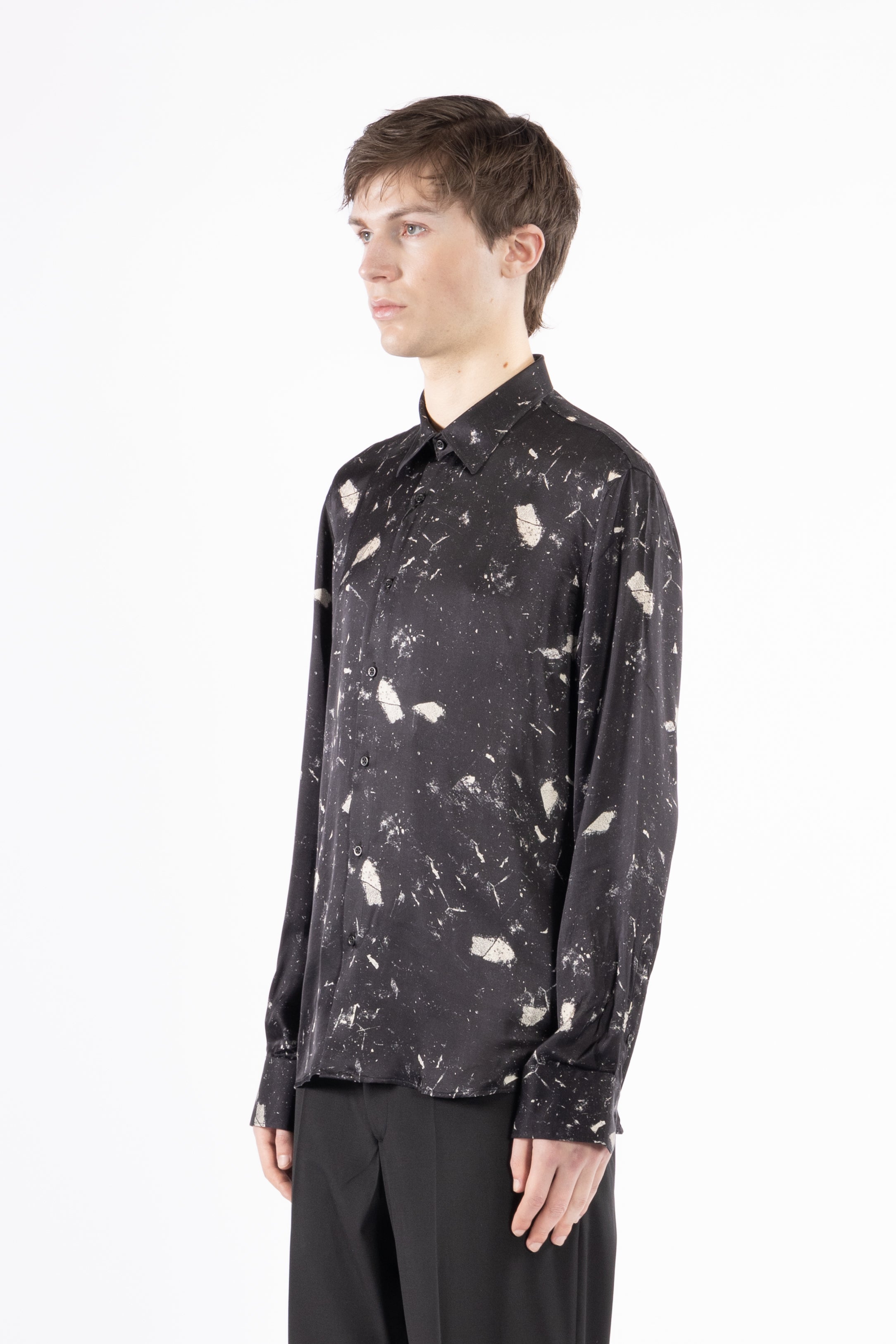 Camicia fluida in viscosa con stampa
