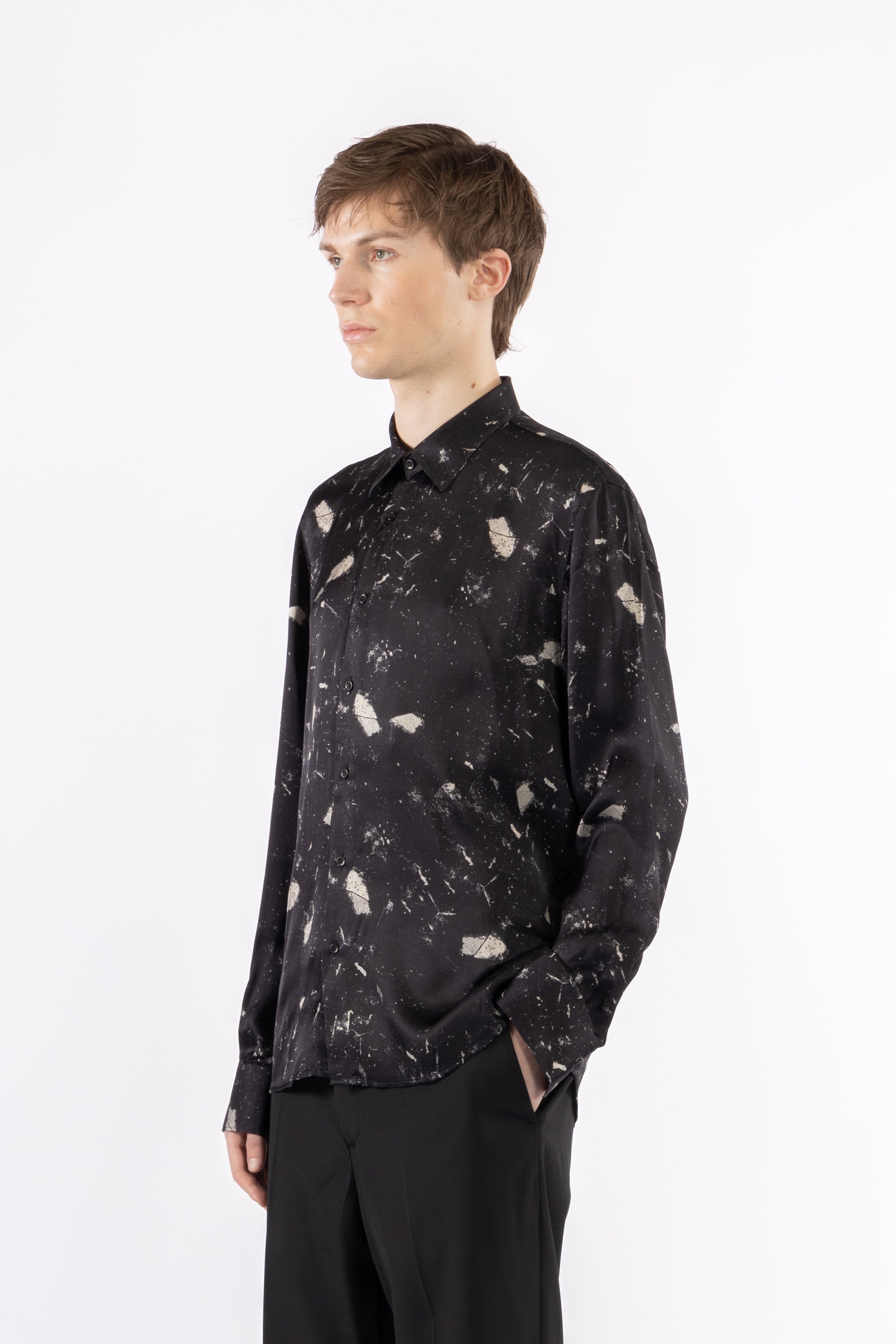 Camicia fluida in viscosa con stampa