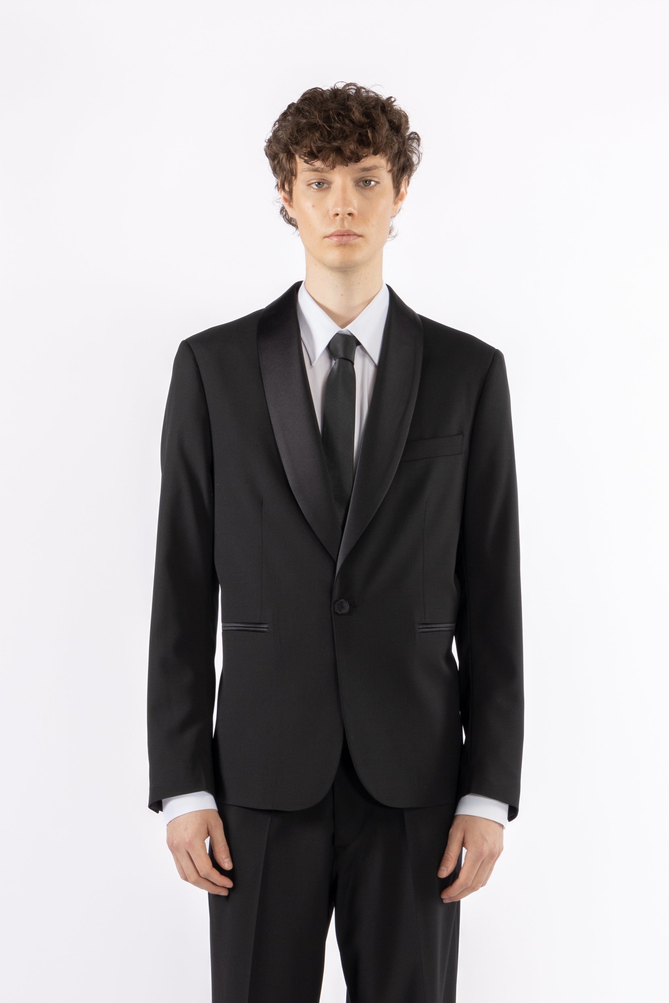 Giacca da abito misto lana - Nero