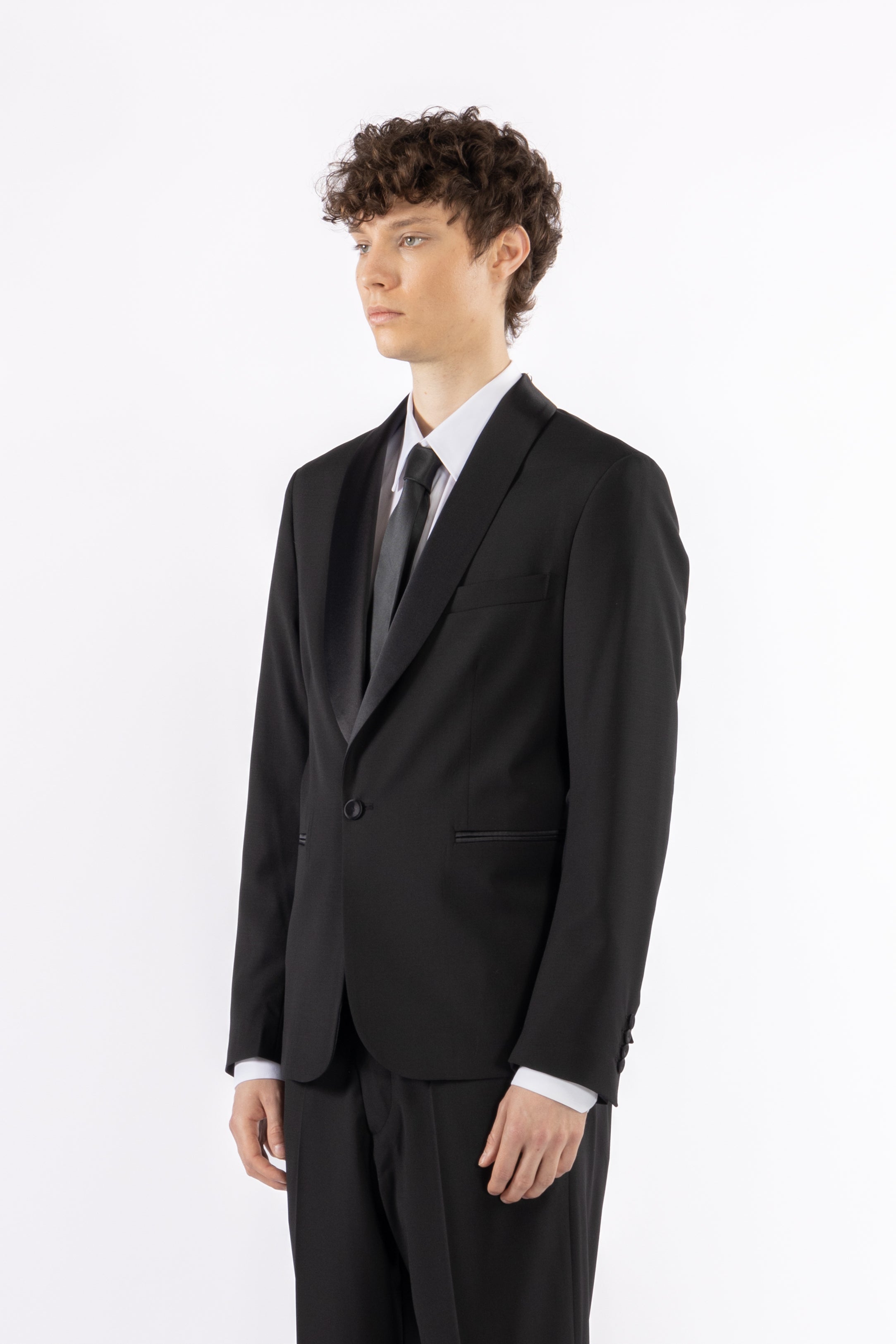 Giacca da abito misto lana - Nero