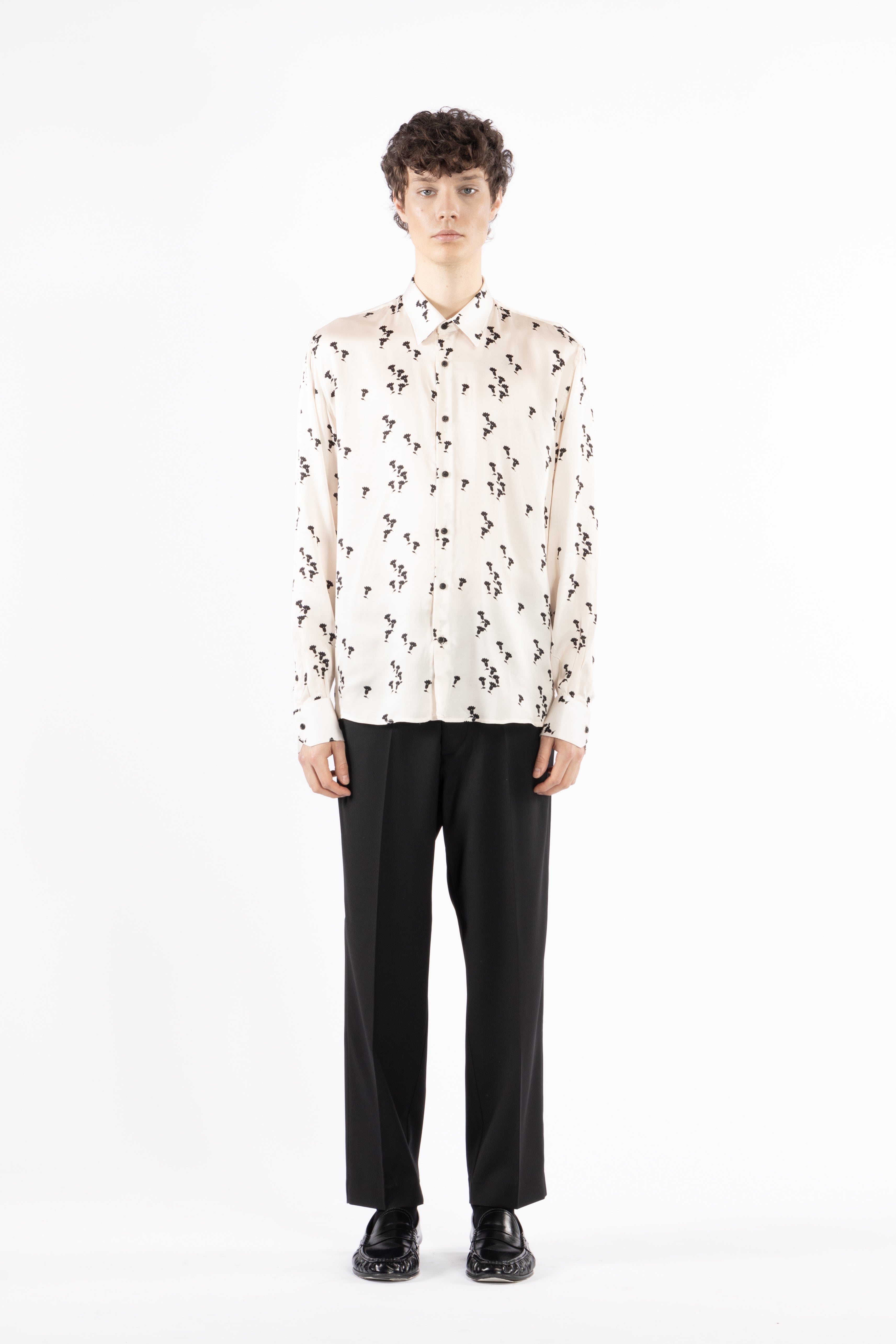 Camicia fluida in viscosa con stampa