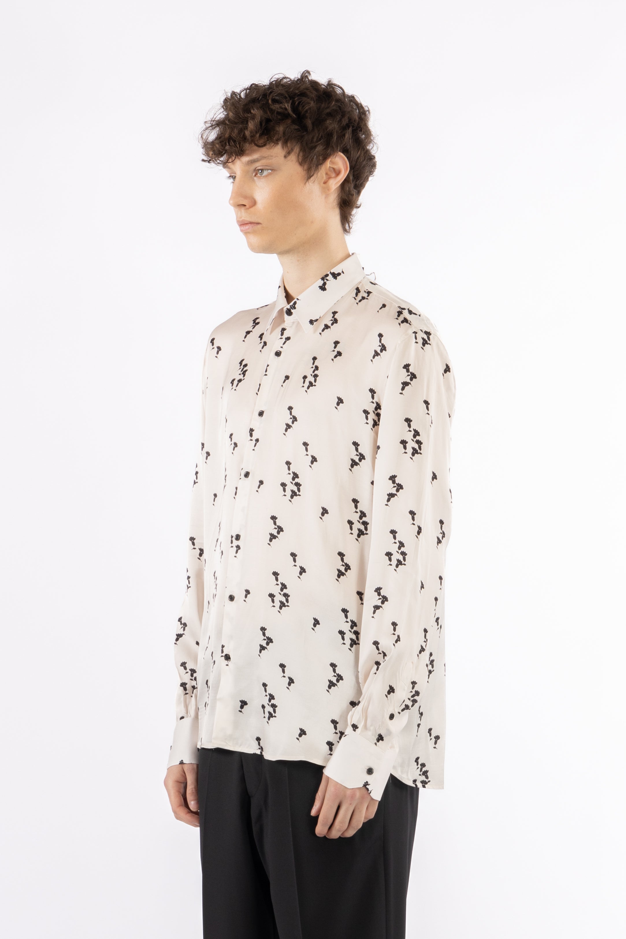 Camicia fluida in viscosa con stampa