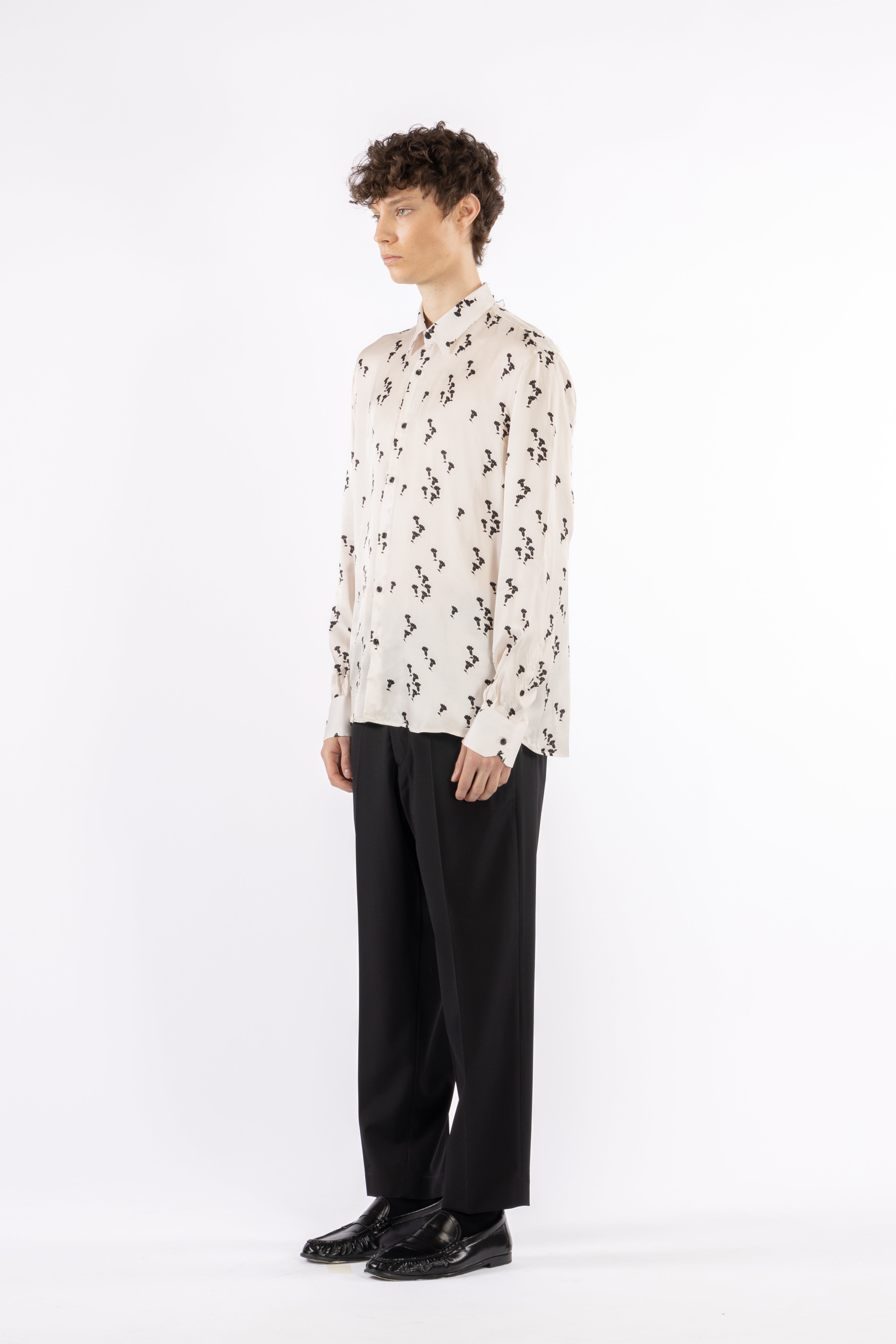 Camicia fluida in viscosa con stampa