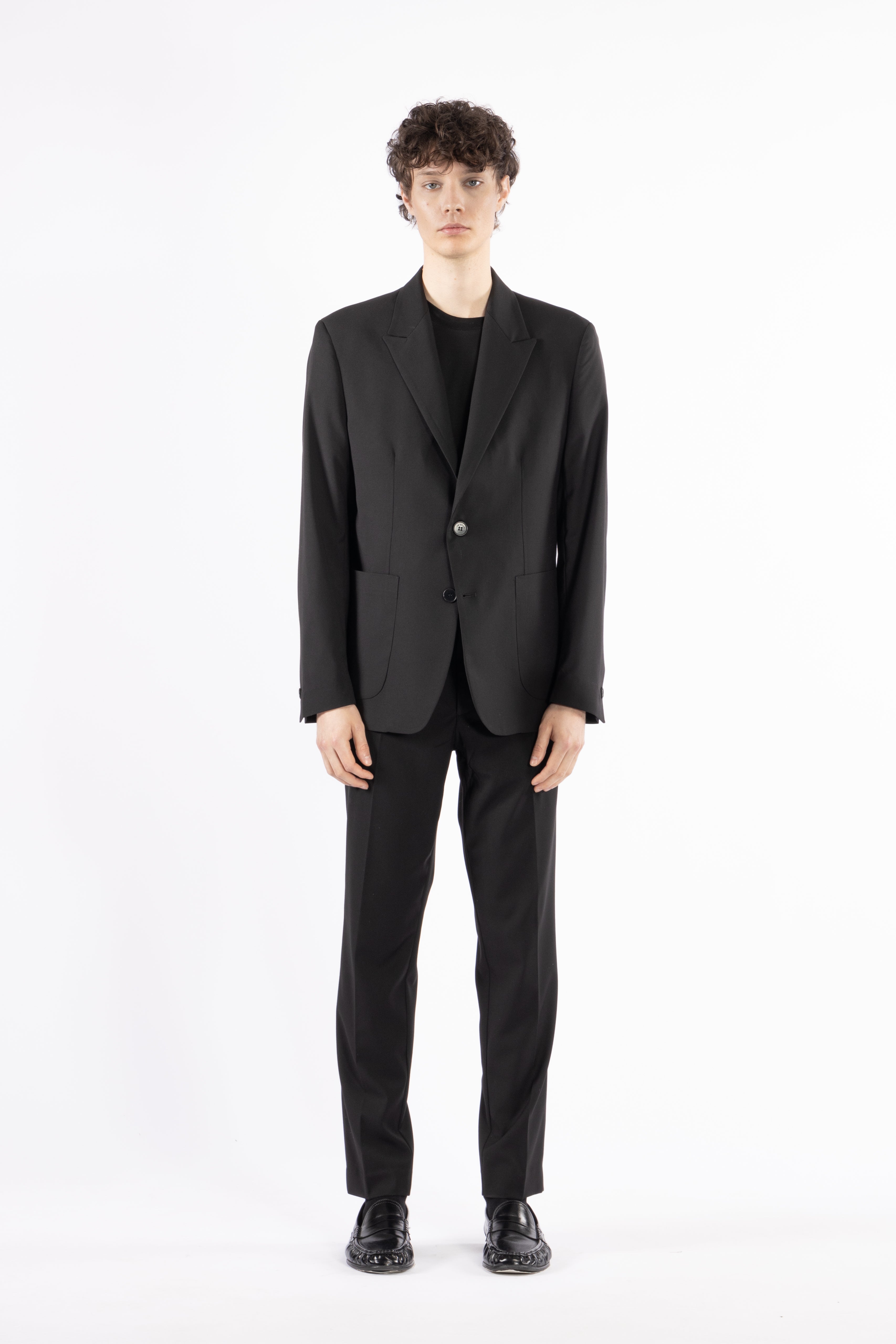 Giacca da abito tasca a toppe - Nero