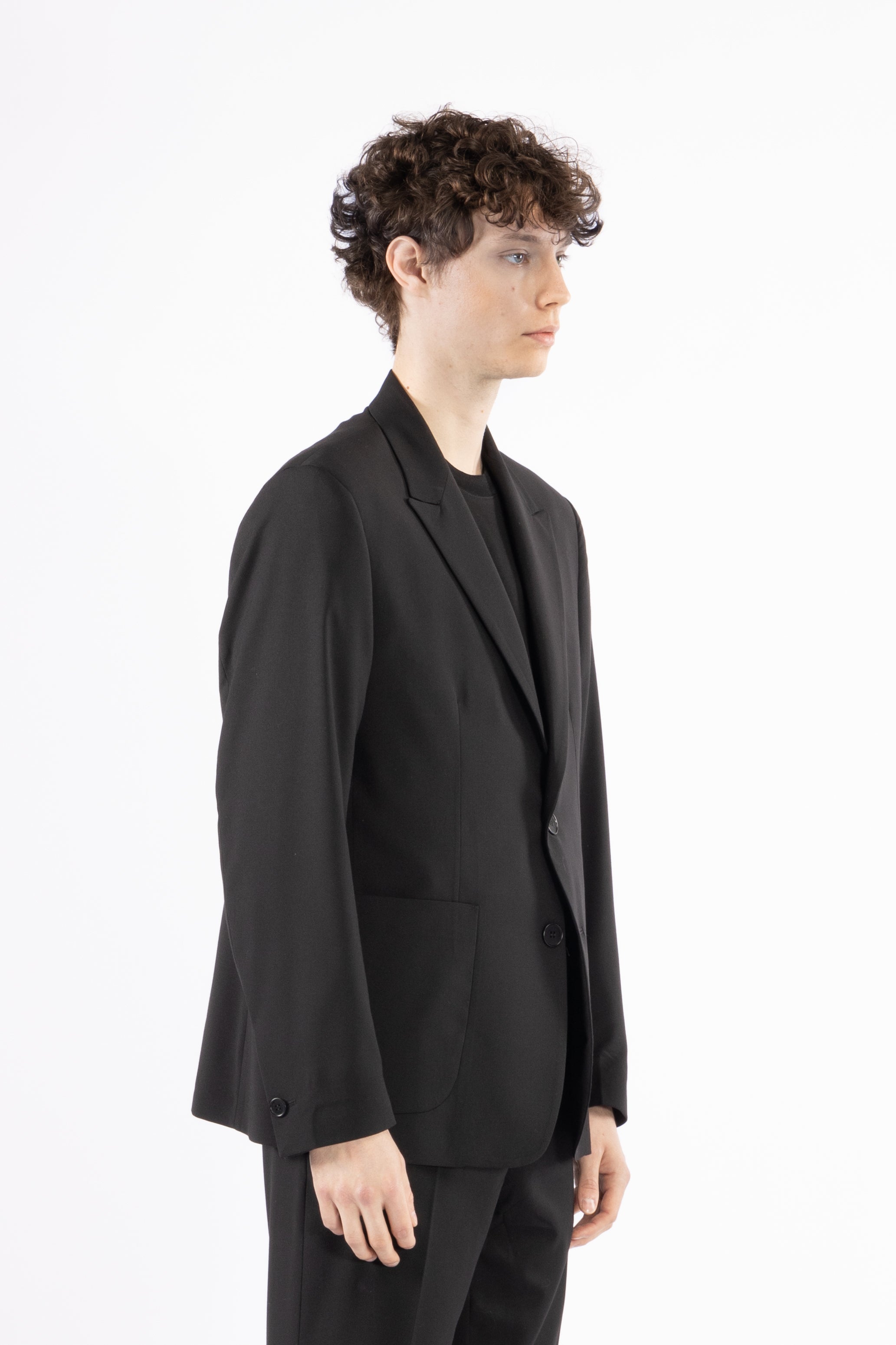 Giacca da abito tasca a toppe - Nero