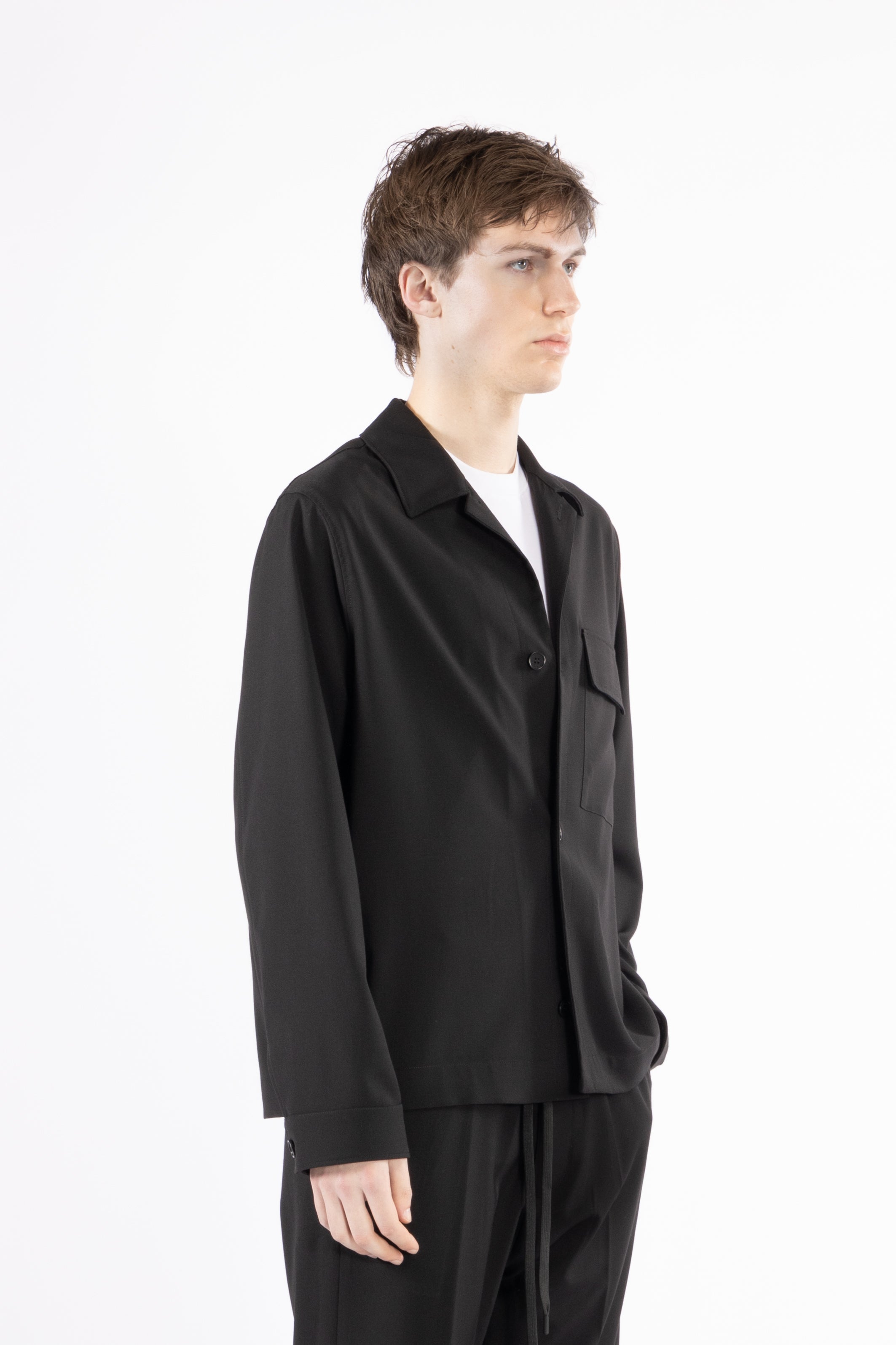 Giacca camicia sfoderata - Nero