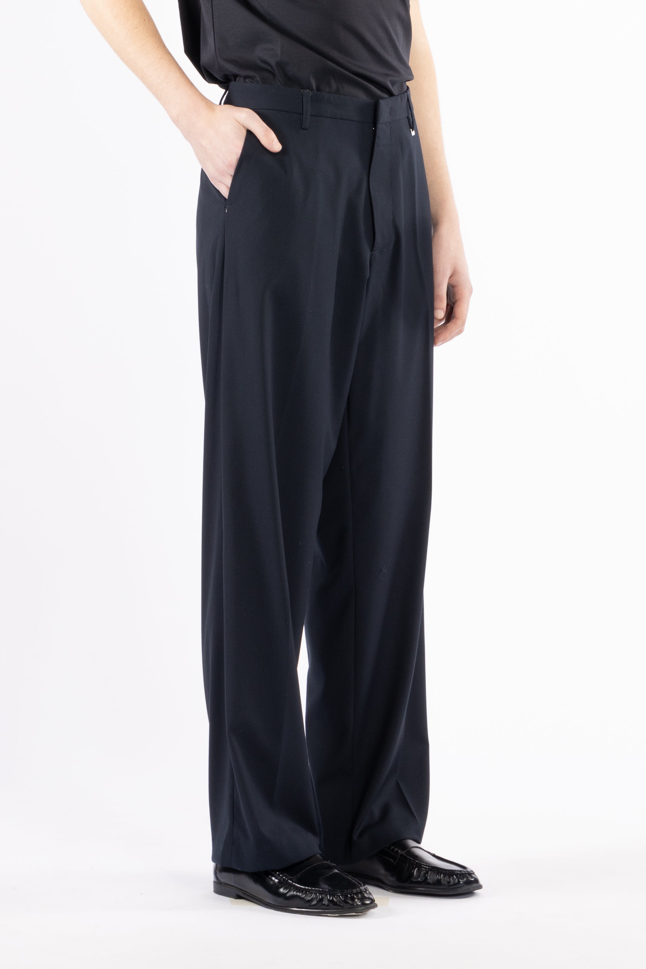 Pantalone fondo ampio - Blu