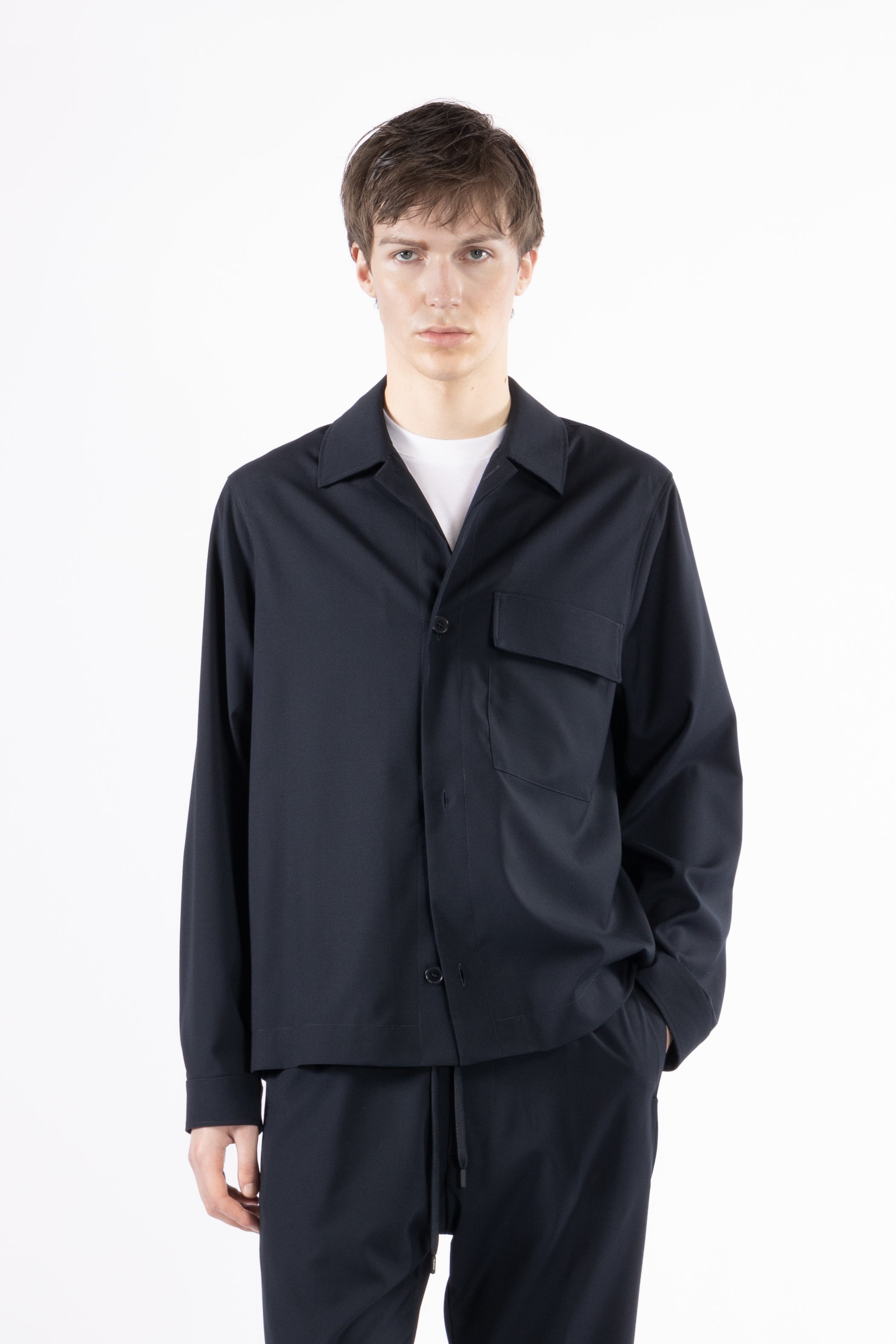 Giacca camicia sfoderata - Blu