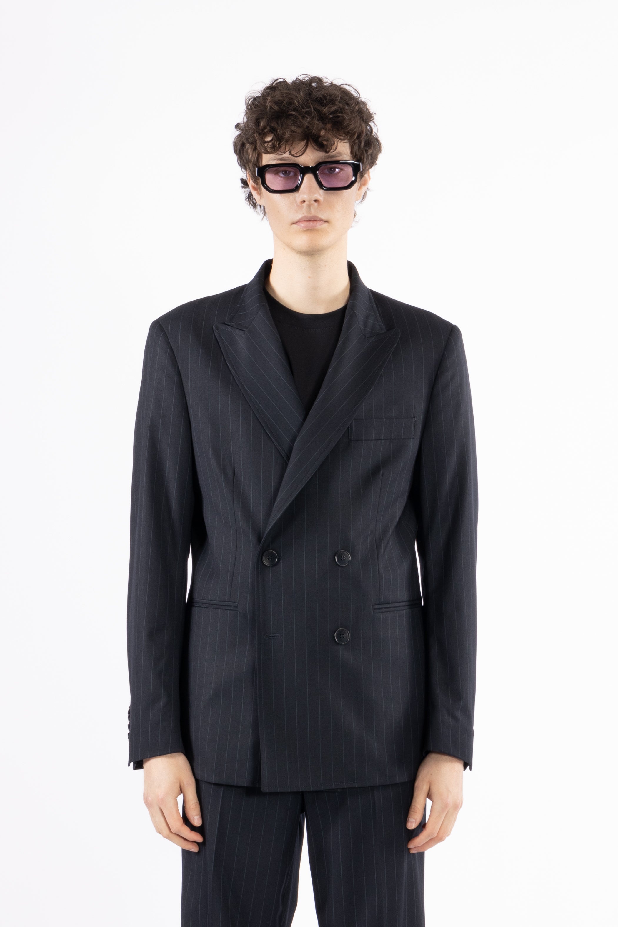 Giacca da abito gessata - Blu