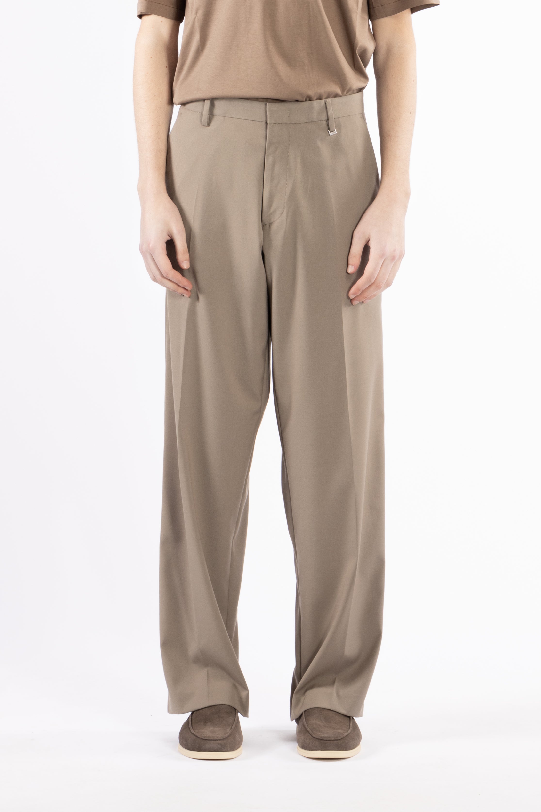 Pantalone fondo ampio - Taupe
