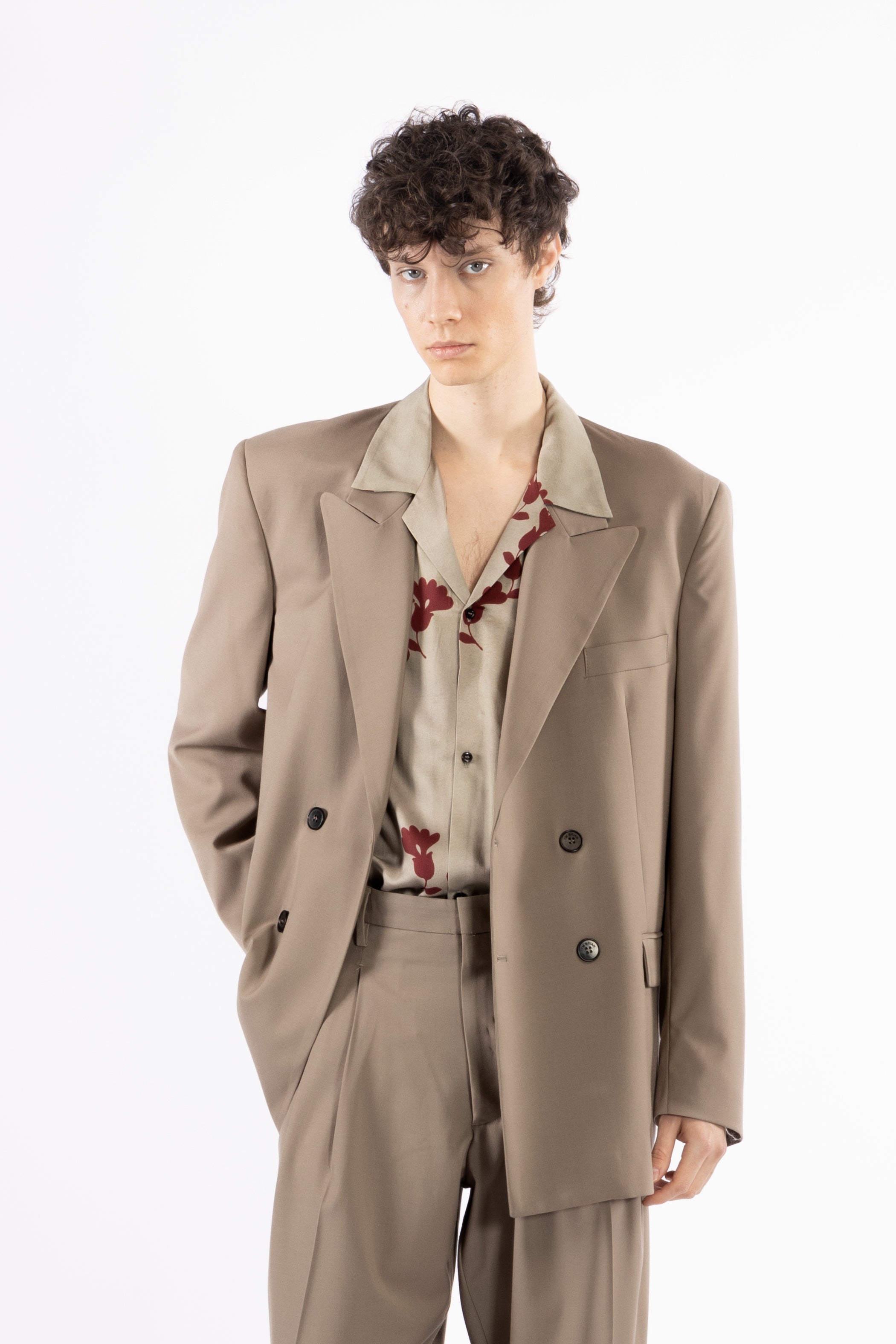 Giacca da abito oversize - Taupe