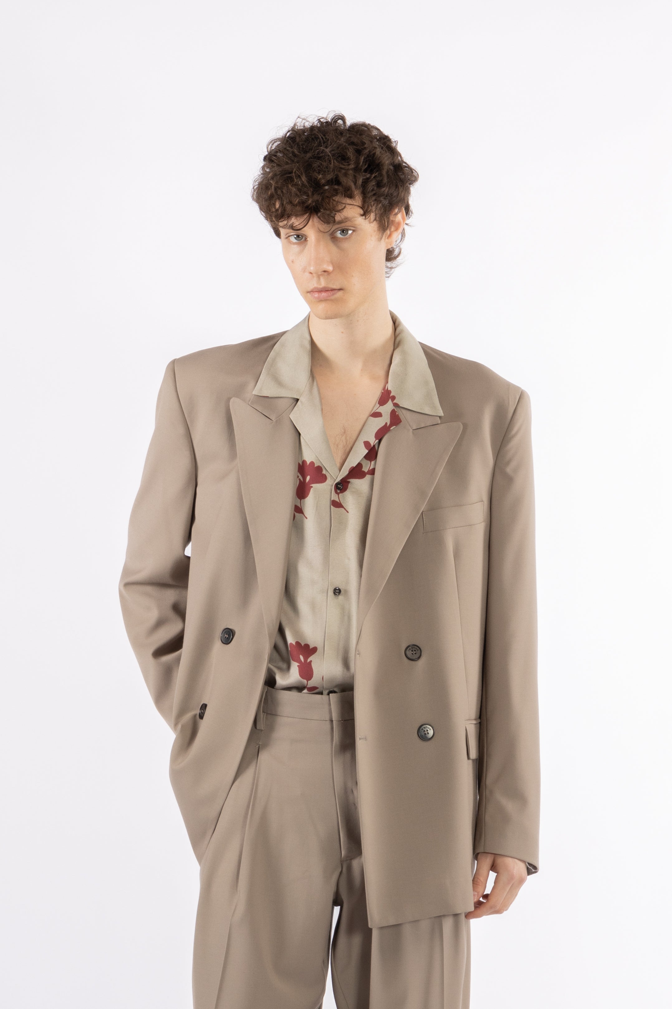 Giacca da abito oversize - Taupe