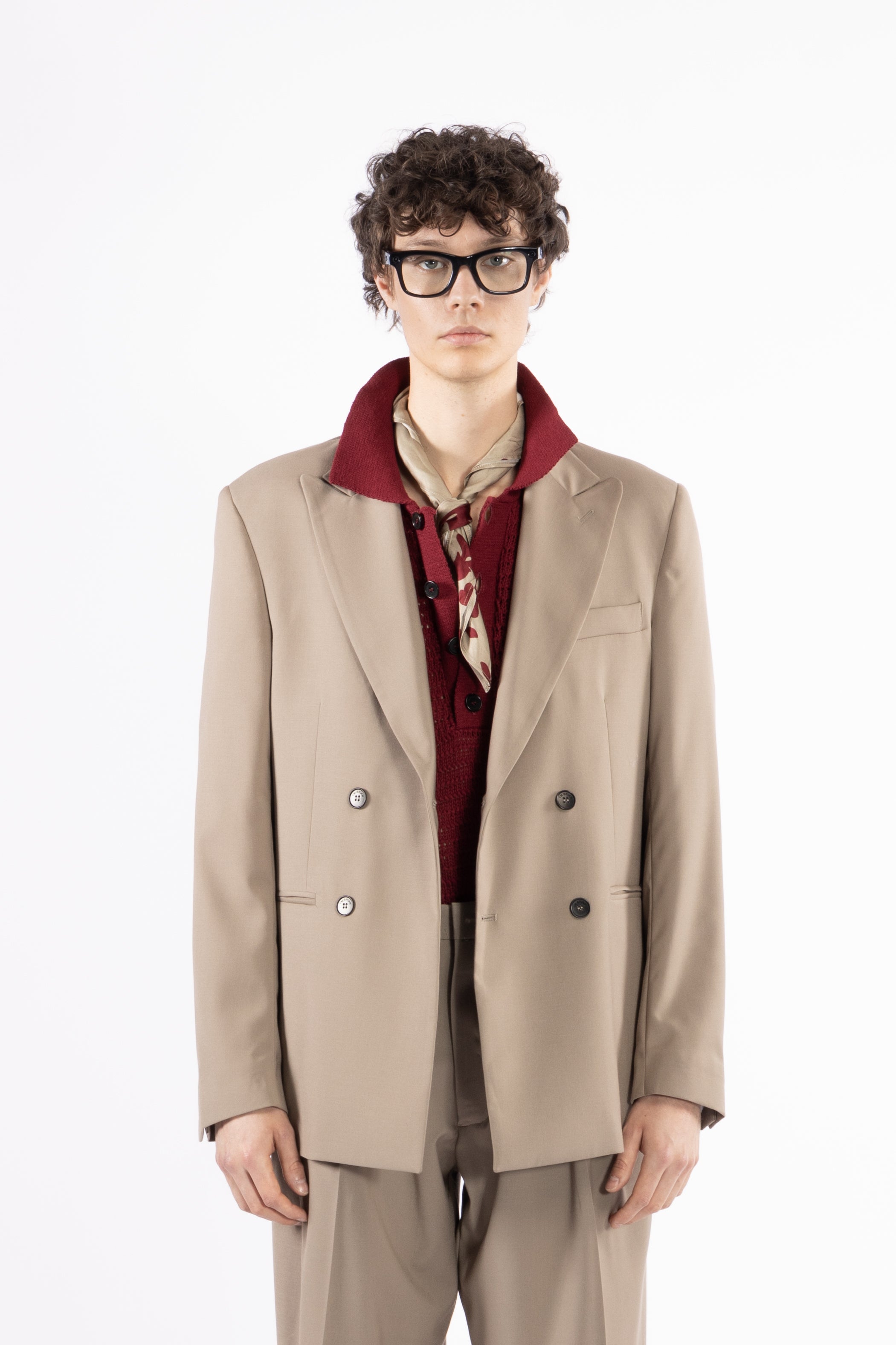 Giacca da abito oversize - Taupe