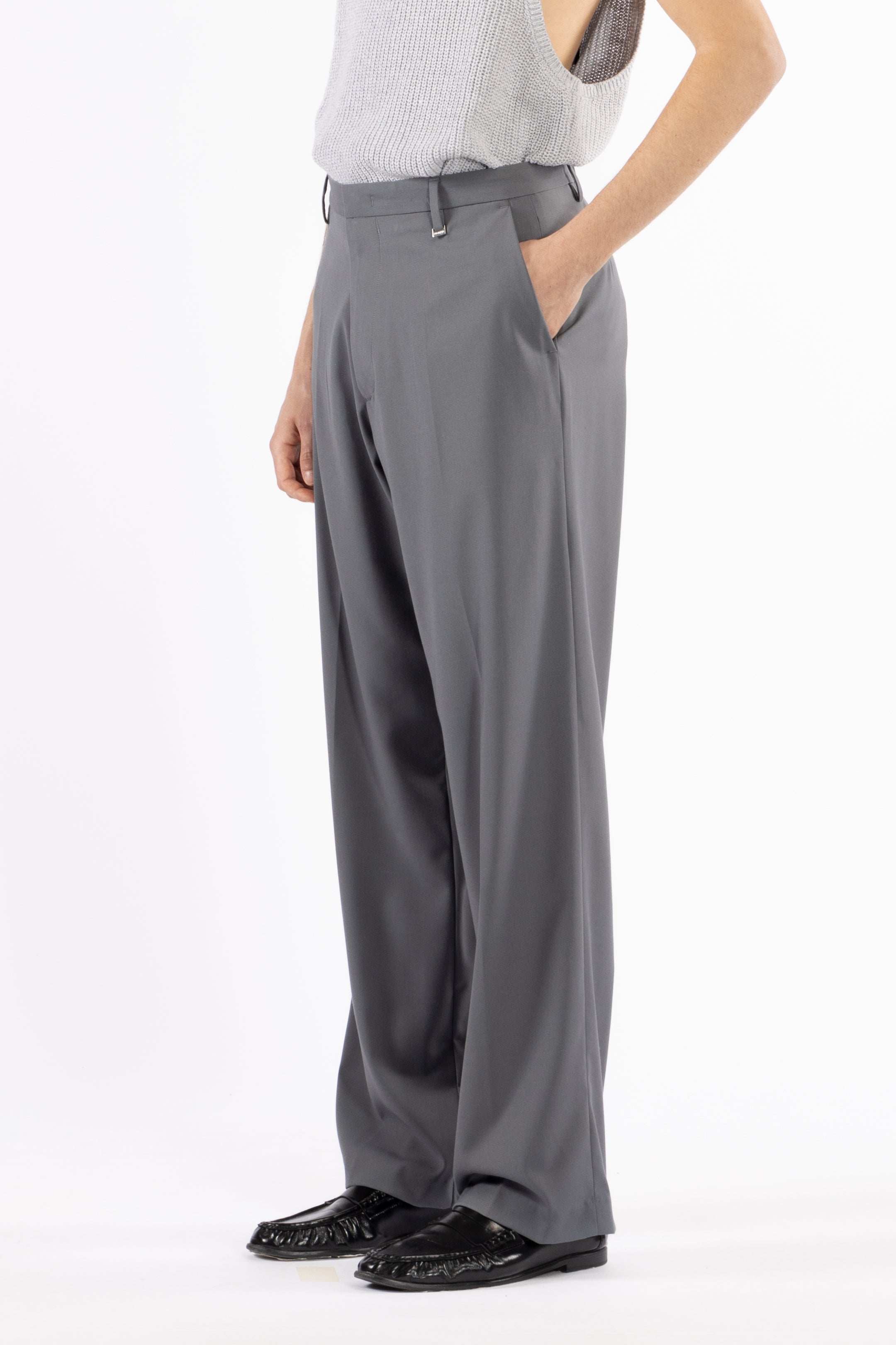 Pantalone fondo ampio - Grigio