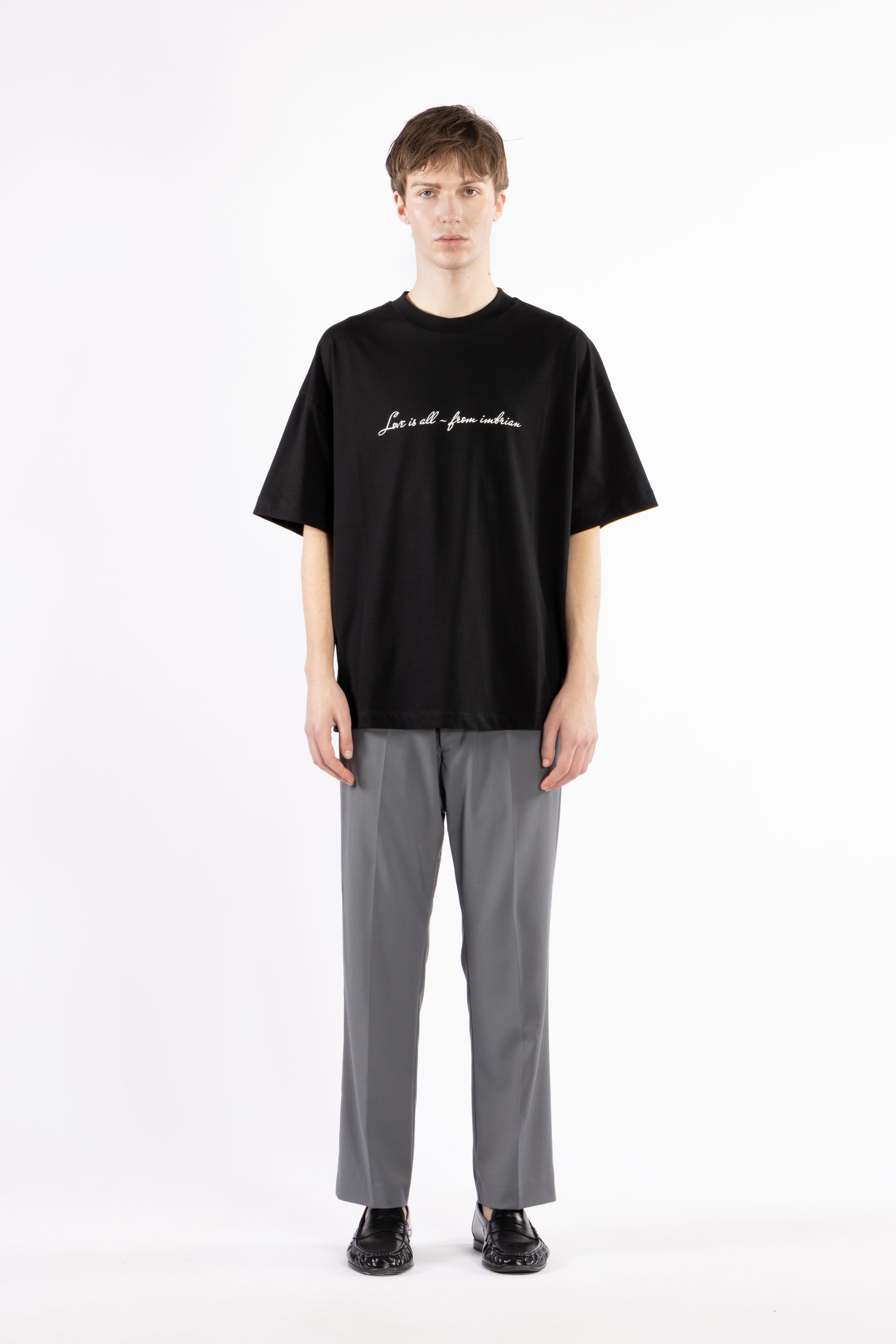 T-shirt oversize stampata - Nero