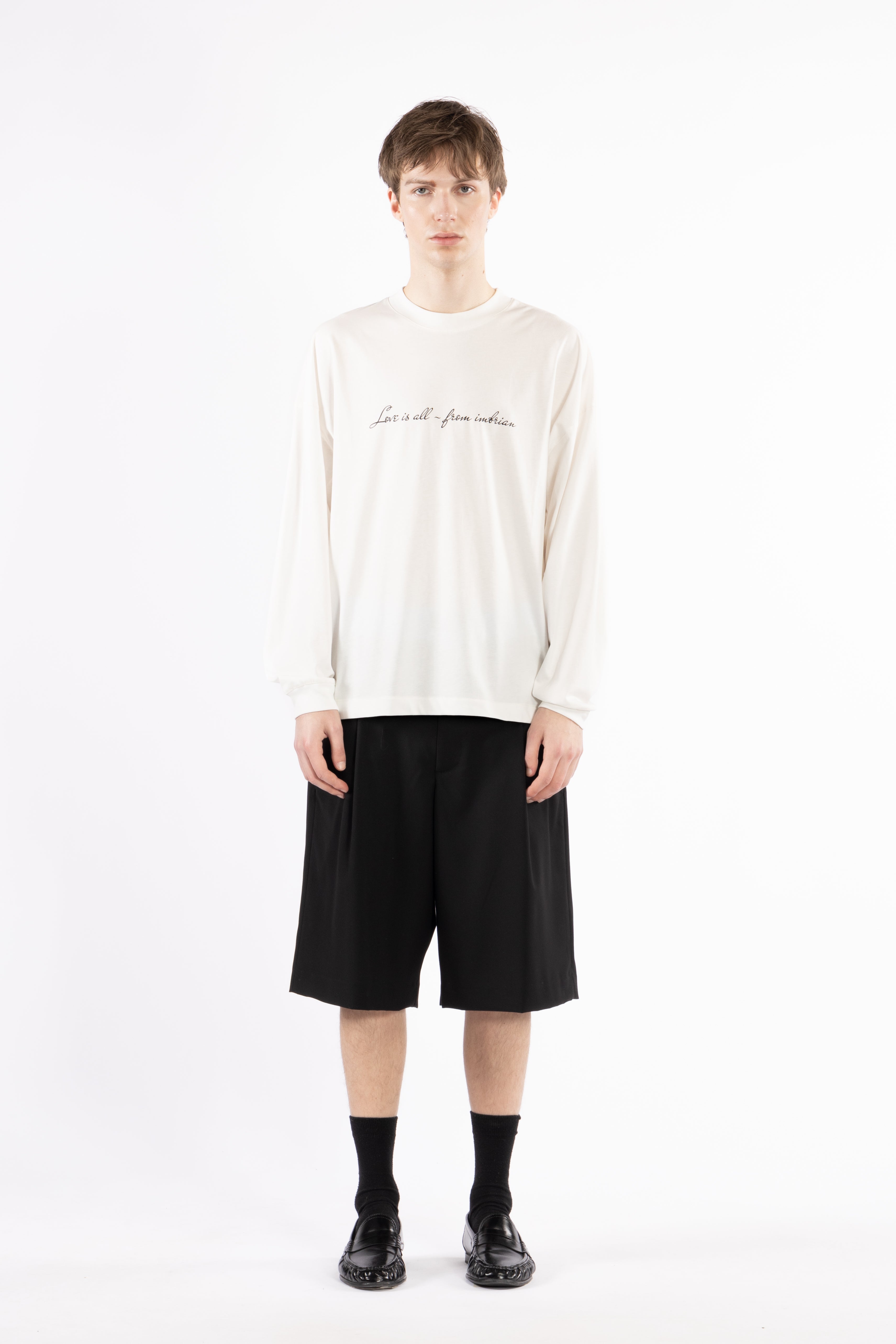 T-shirt oversize maniche lunghe - Panna