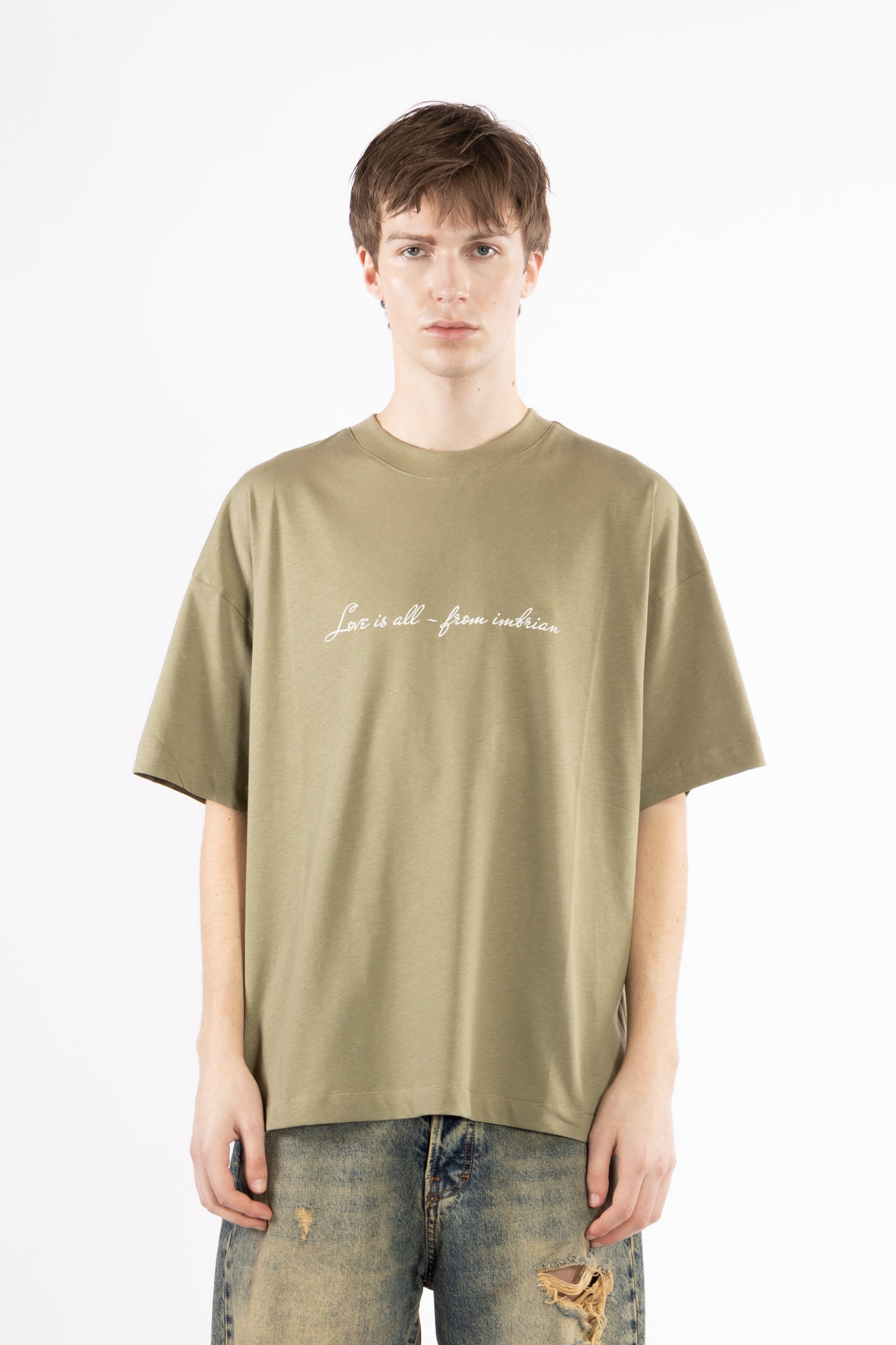 T-shirt oversize stampata - Verde