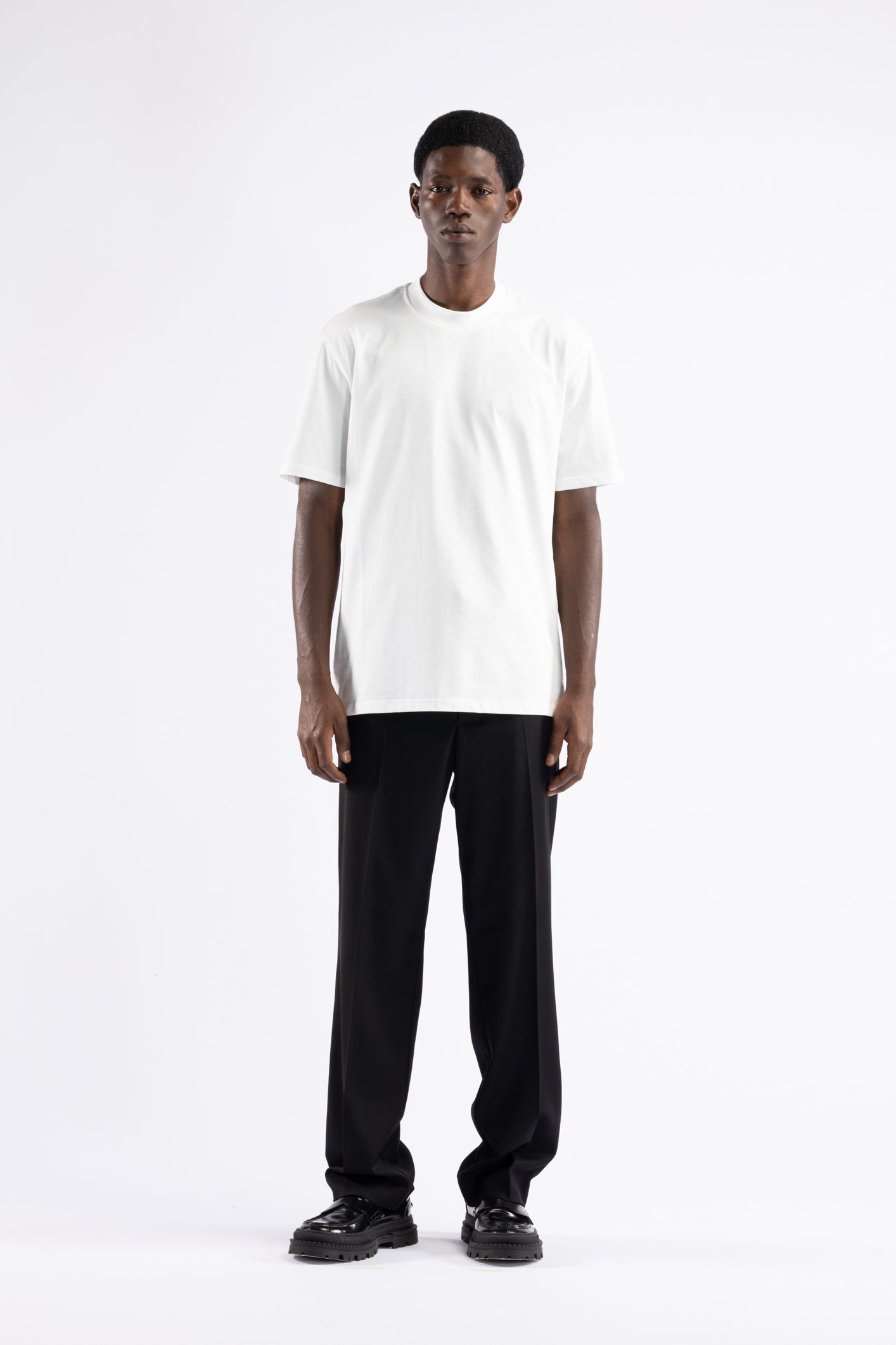 T-shirt in cotone regolare - Panna