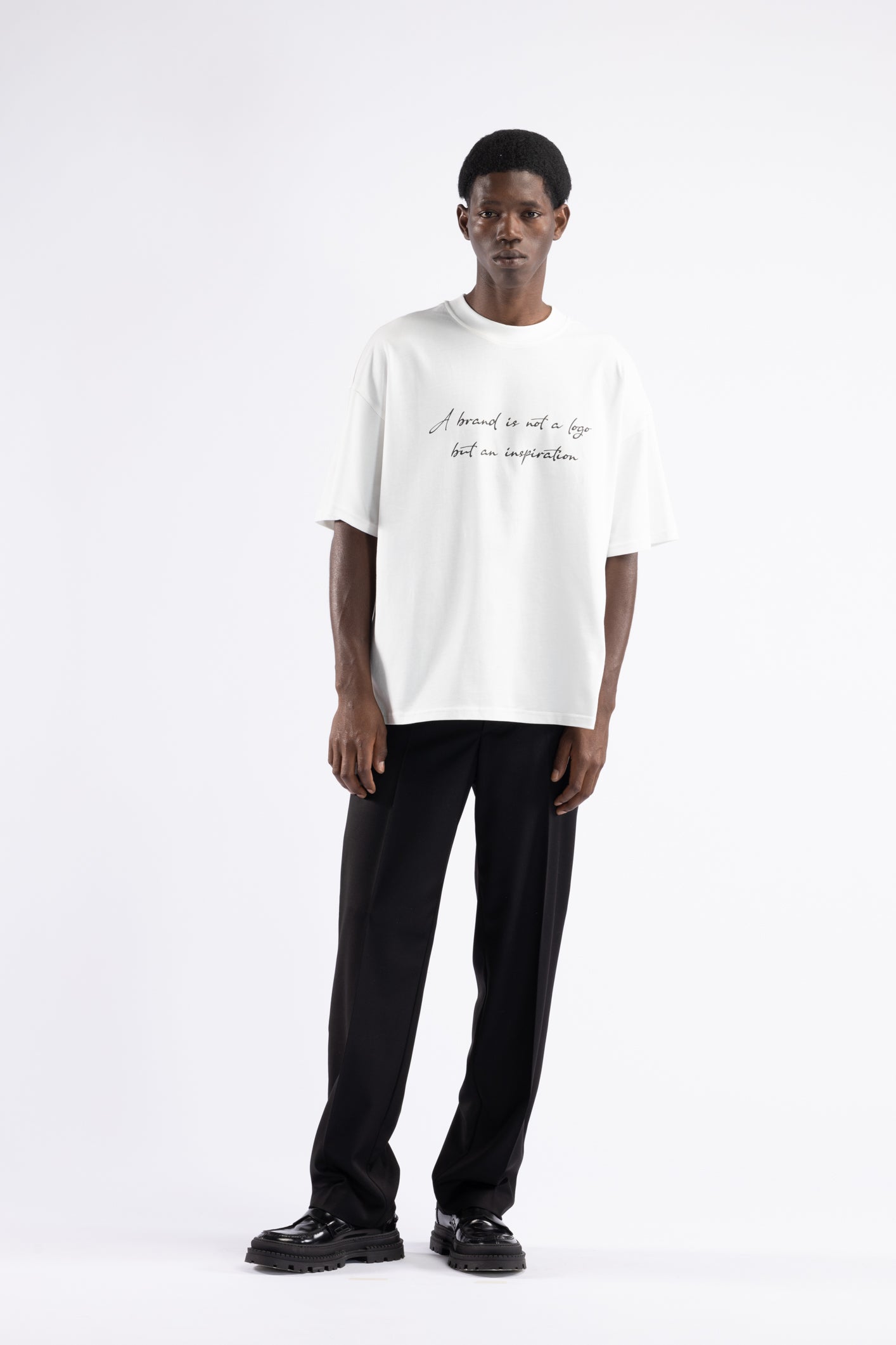 T-shirt oversize con stampa - Panna