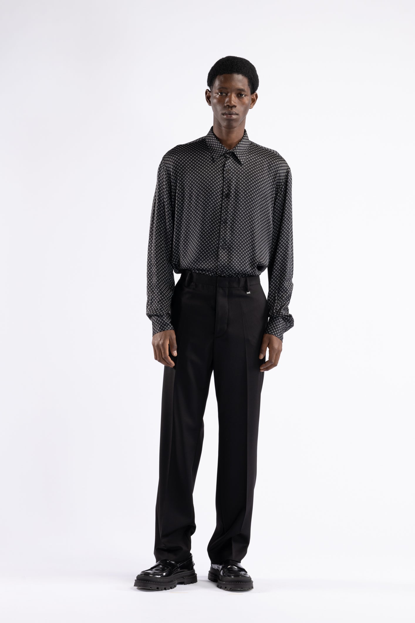 Camicia in viscosa fantasia