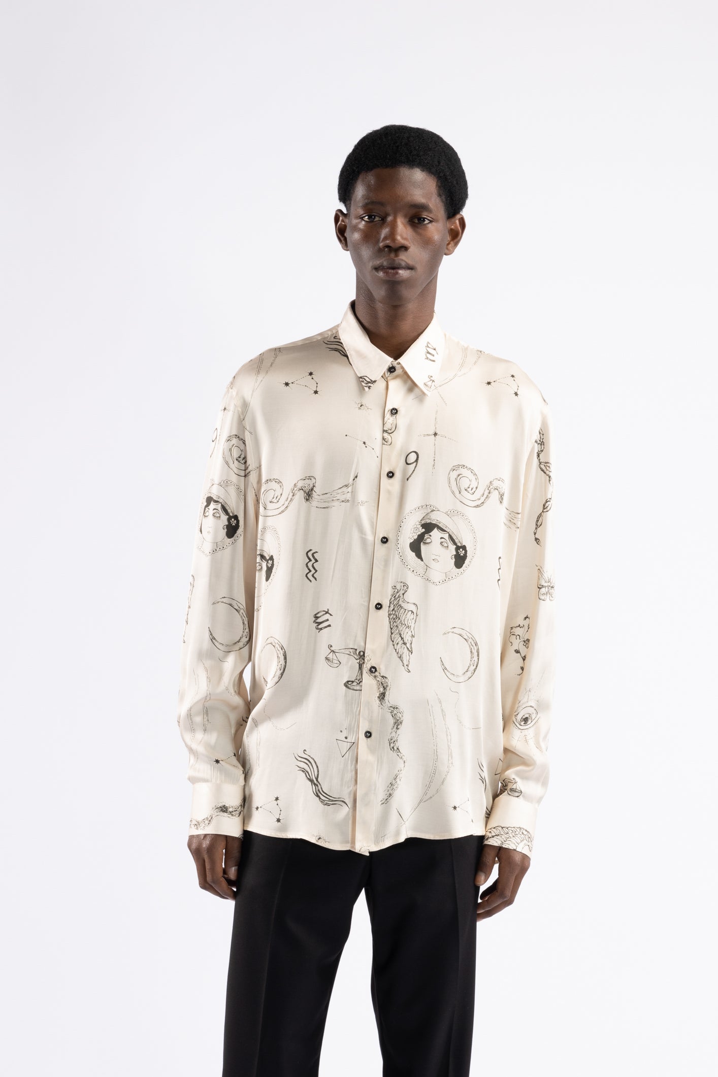 Camicia in viscosa fantasia