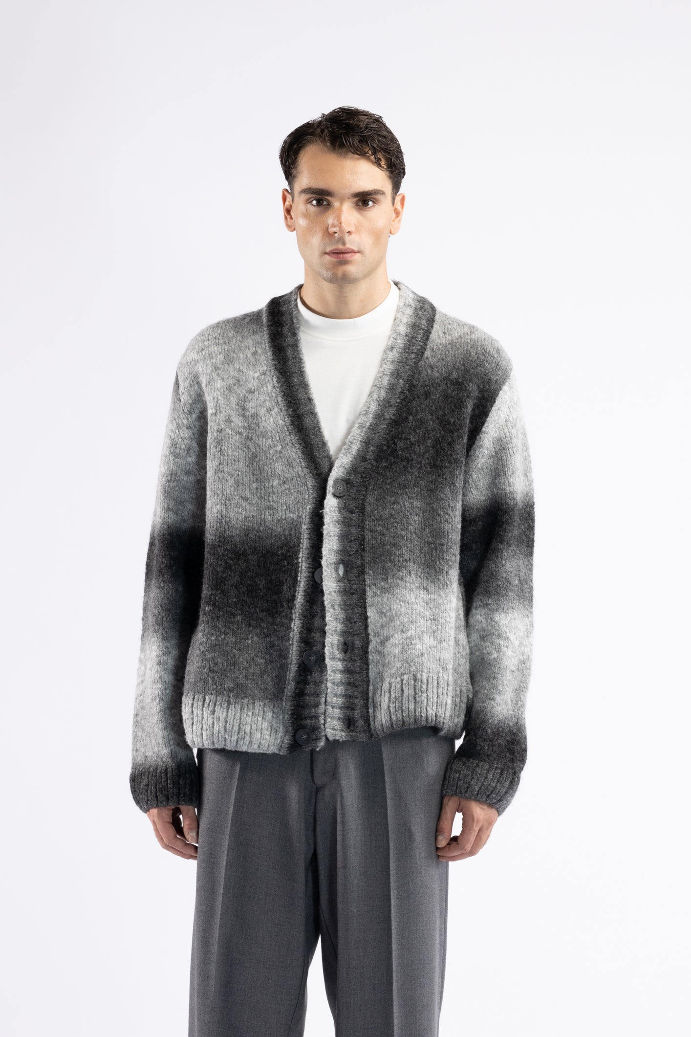 Gilet en laine à motifs tie-dye